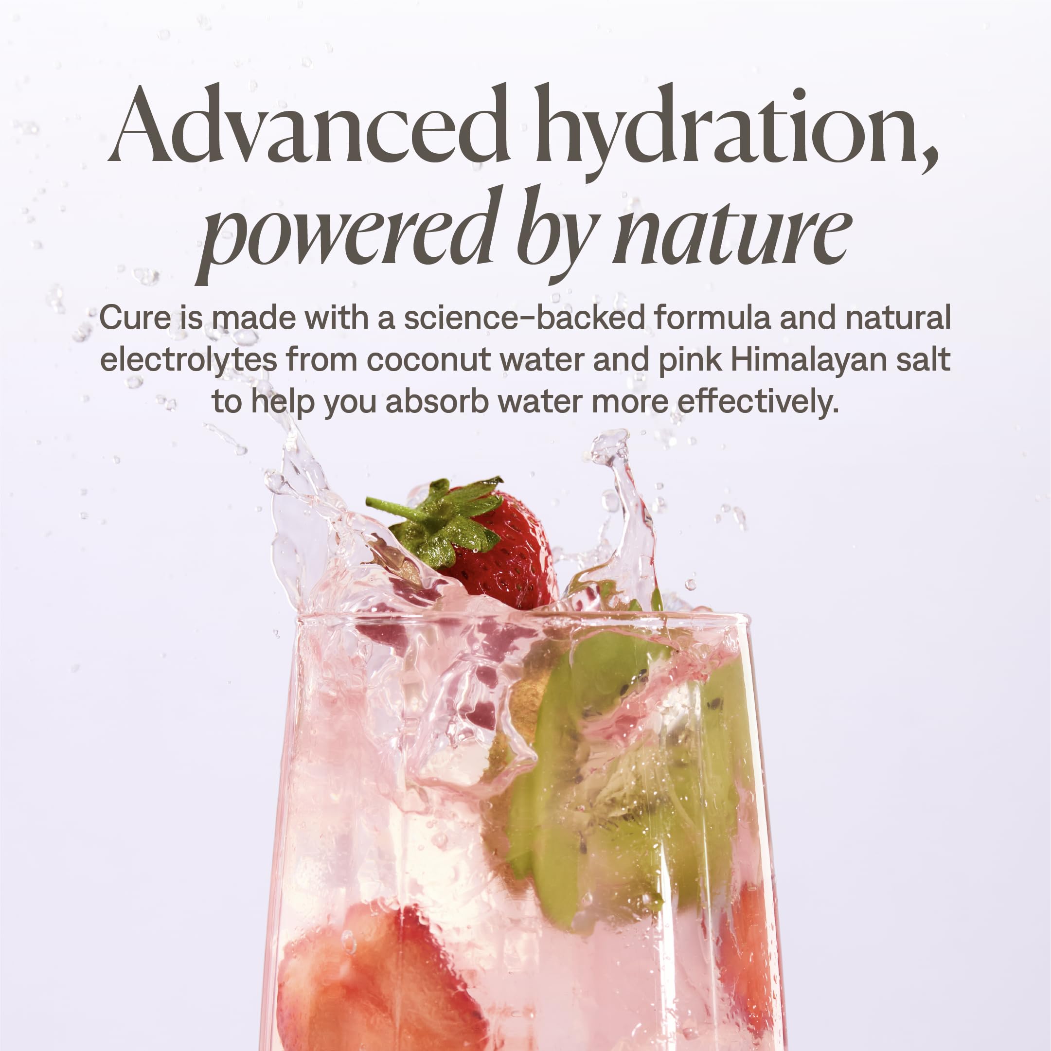 Cure Hydration - Electrolyte Drink Powder Strawberry Kiwi 28 Servings — Amazon image 3