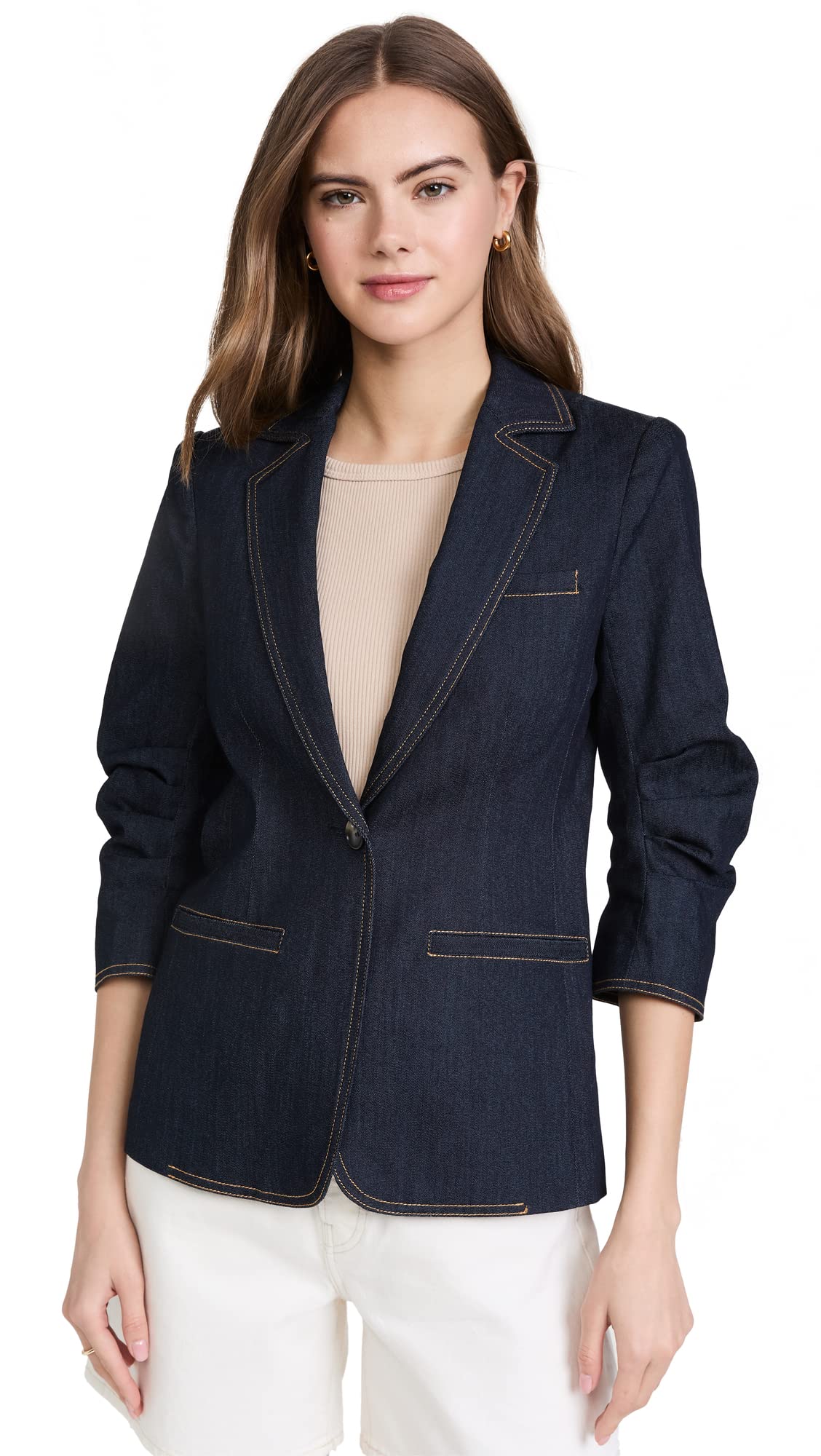 Cinq Sept Womens Denim Khloe Blazer