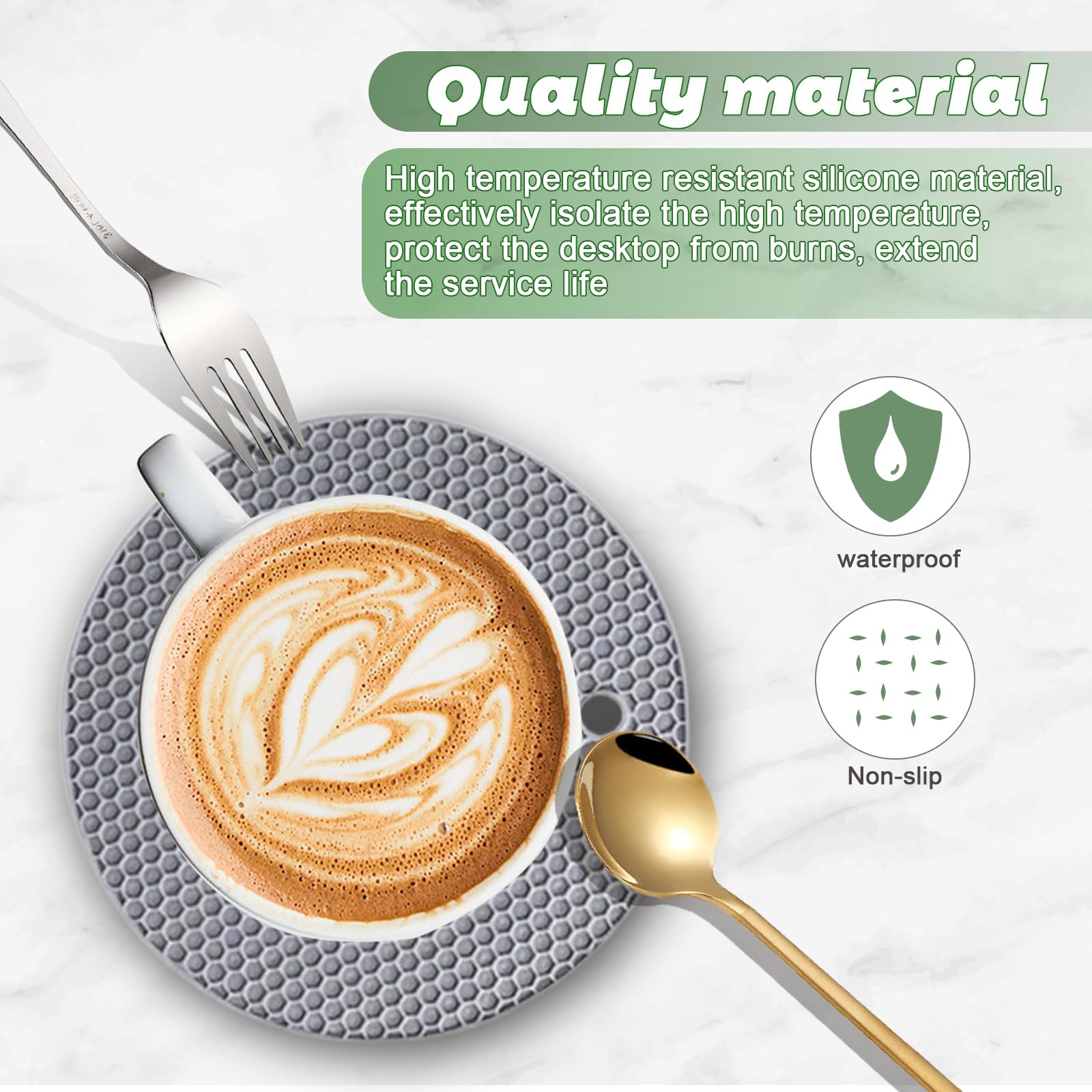 Ziyonix 6 Pezzi Guanti Da Forno In Silicone, Extra Lungo Antiscivolo, Grigio