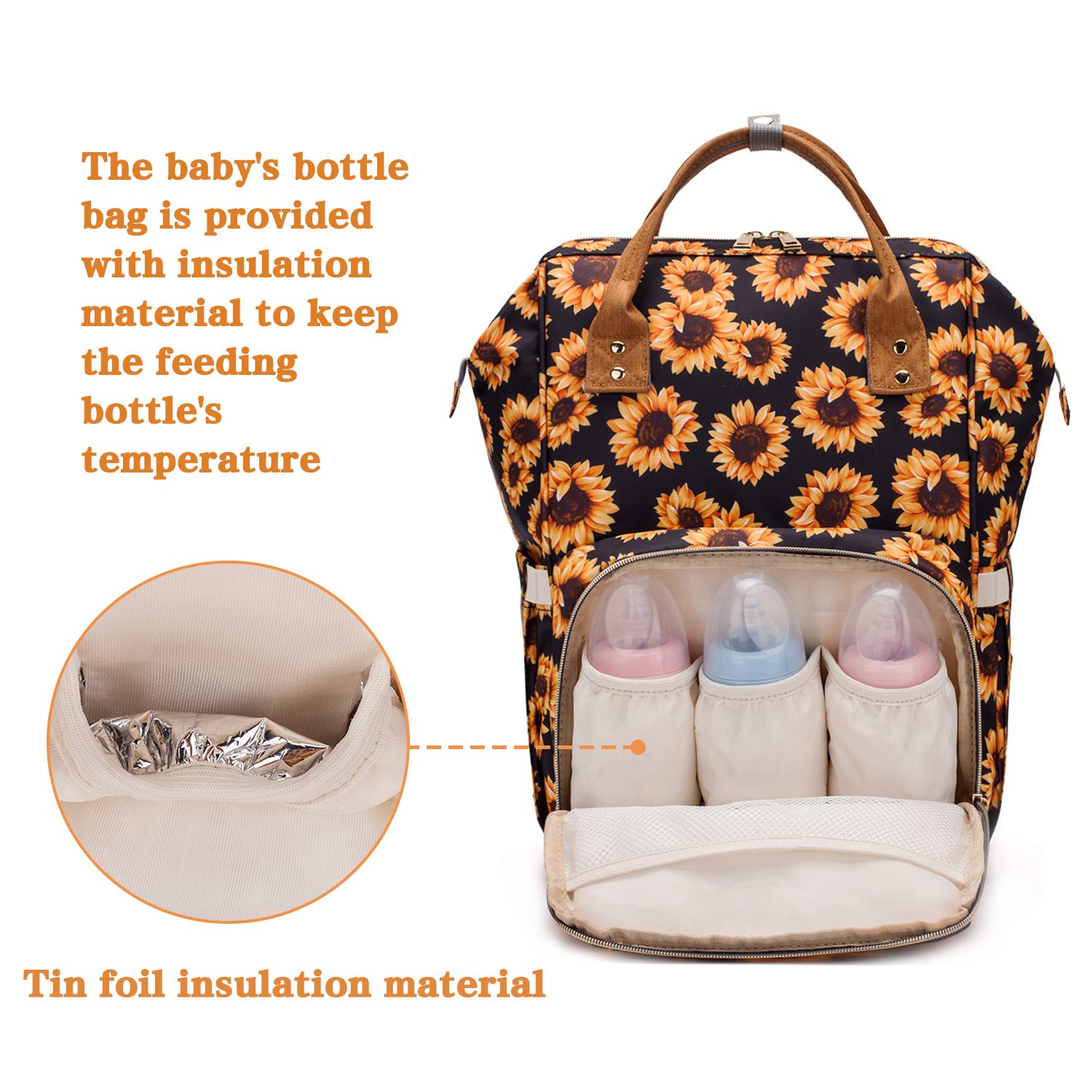 Wickeltasche, Rucksack für Damen, wasserdicht, Windeltasche für Mütter, Babypflege, Reisen, Geschenk