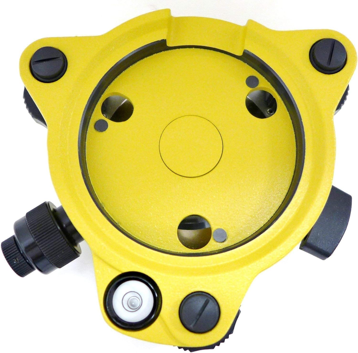 Surveying Tribrach Adapter for Precision Instrument Alignment, Three-Screw Level Control, Classic Form (Yellow and Black)