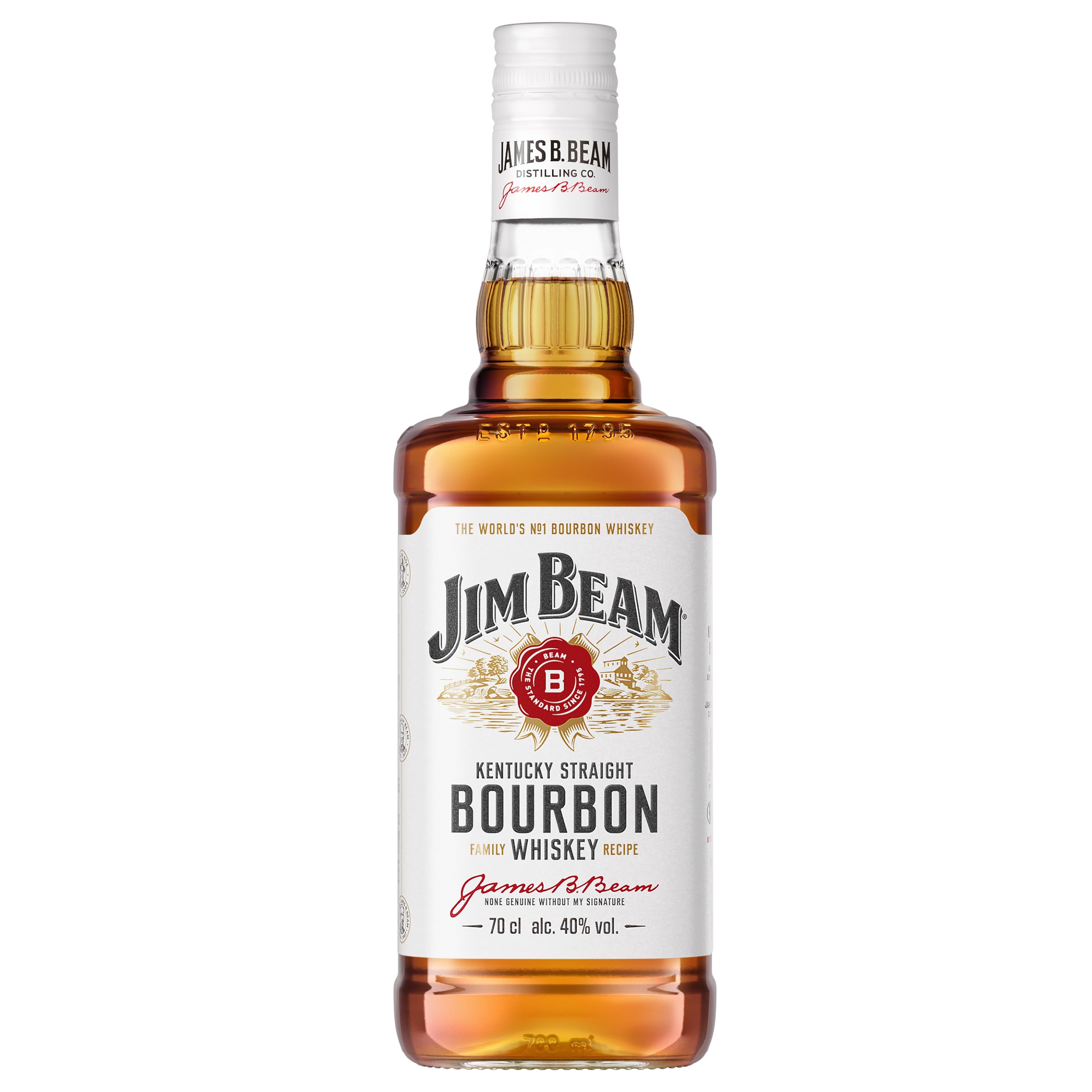 Jim Beam White | Kentucky Straight Bourbon Whiskey | vollmundiger und milder Geschmack | 40% Vol. | 700ml