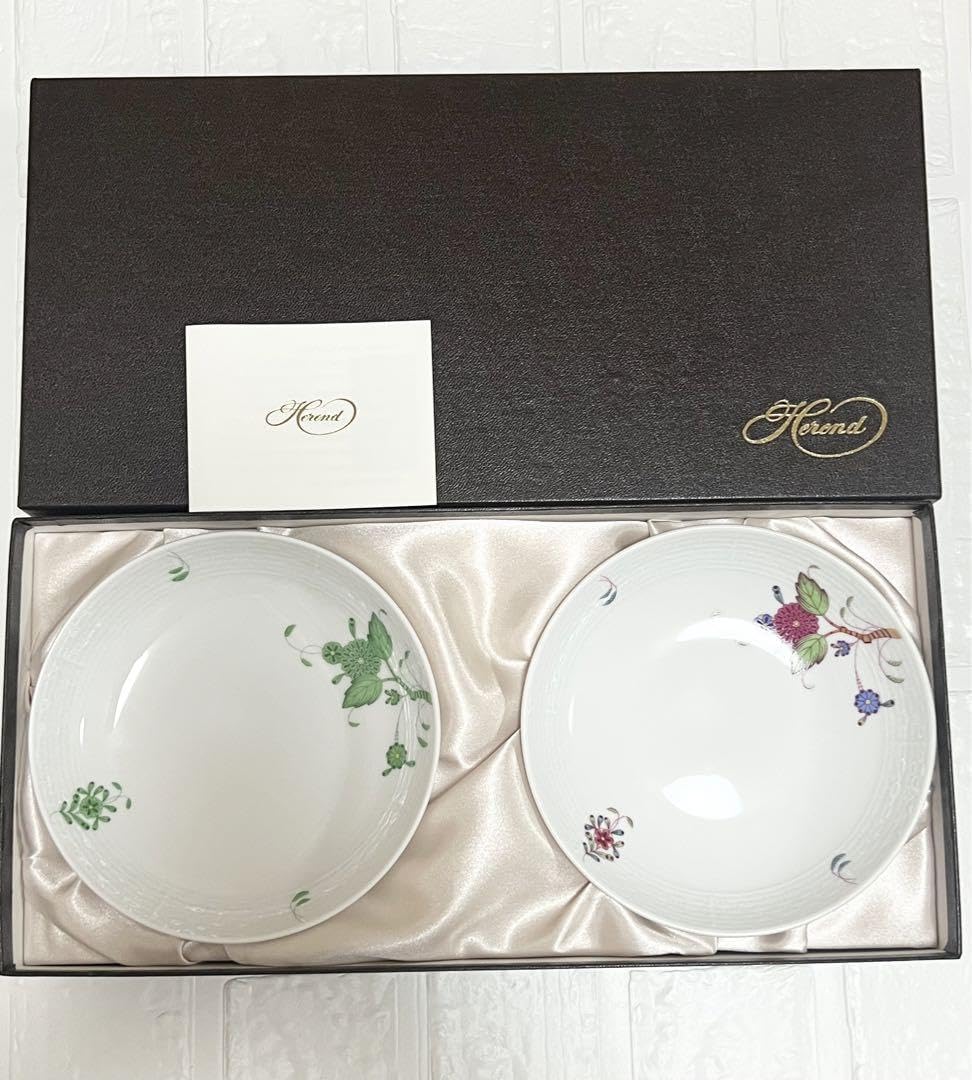 新品(希少)ヘレンド(Herend) エスキスフラワー&グリーン食器セット値下