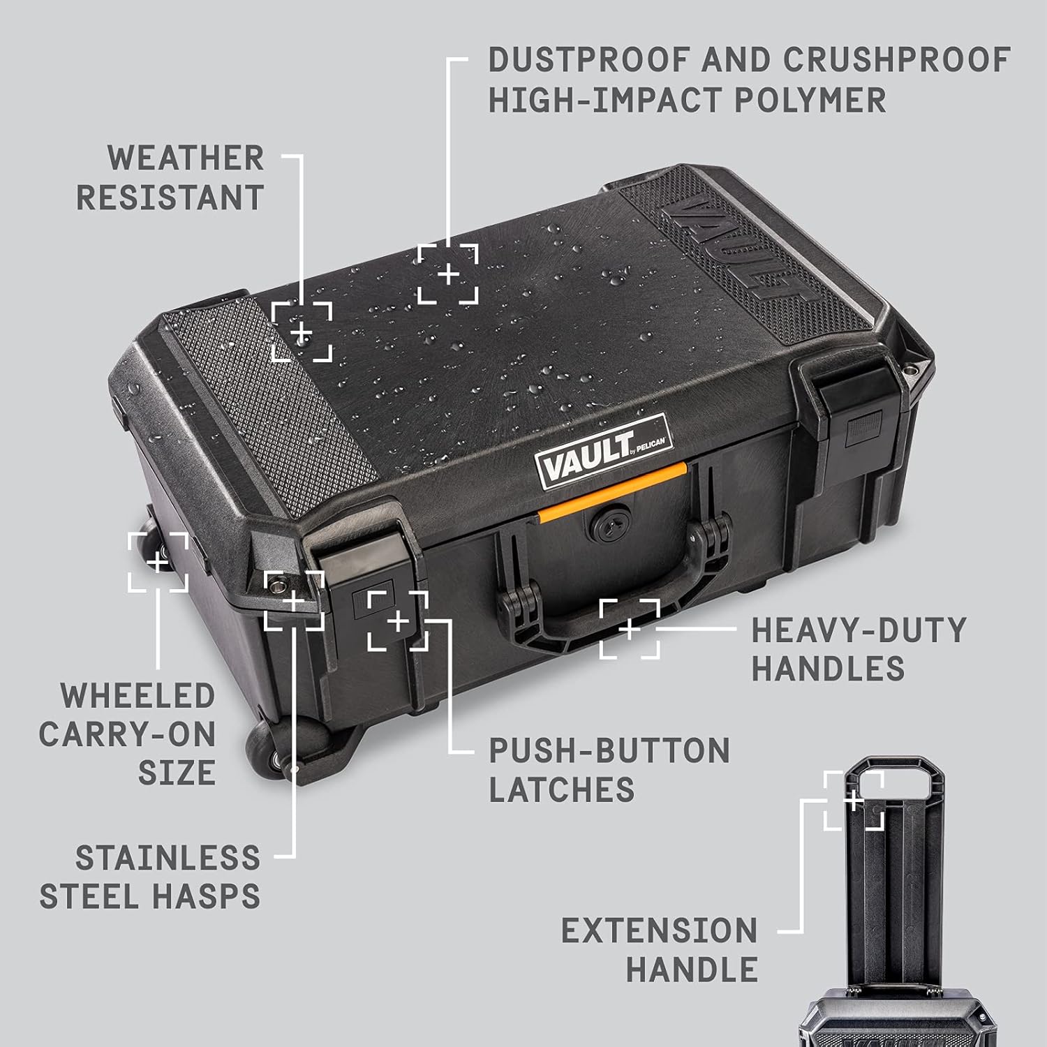 Vault by Pelican - v525 Case with Padded Dividers for Equipment, Electronics Gear, Camera (Black) : Everything Else