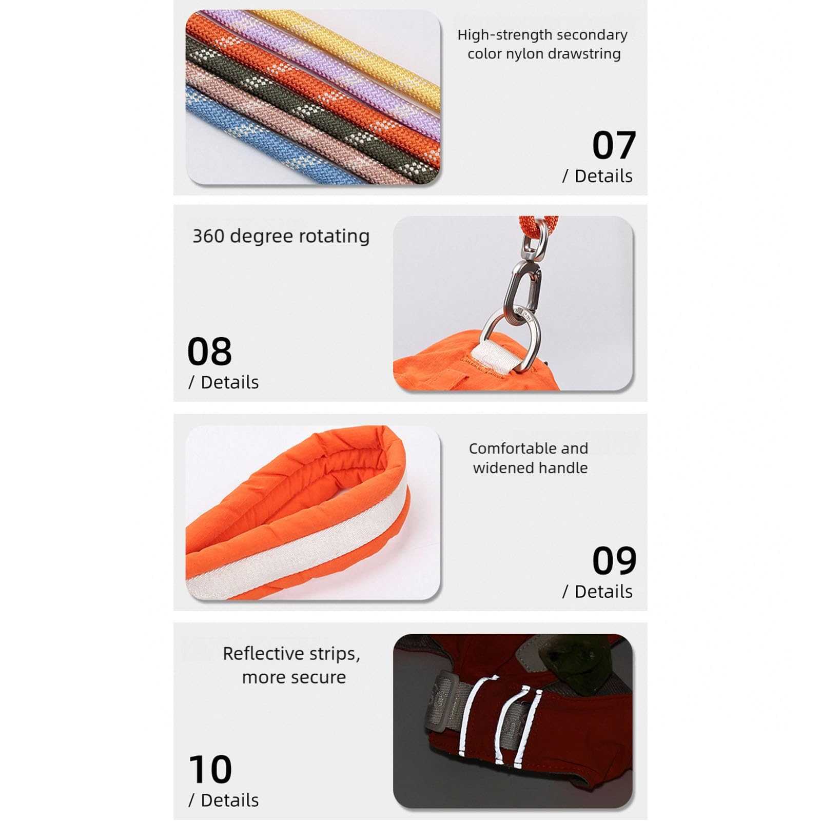 Reflektierende Hundegeschirrweste mit Seilset, Yellow L | Reflektierendes Design, verstellbares Nylonseil, weiche Polsterung, atmungsaktive Weste für Outdoor Aktivitäten