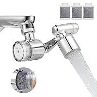 Vista 1 de Filtro de agua para grifo de fregadero, extensor de grifo giratorio de 1080°, elimina el cloro, el sabor, el olor, alivia más del 99% la piel seca