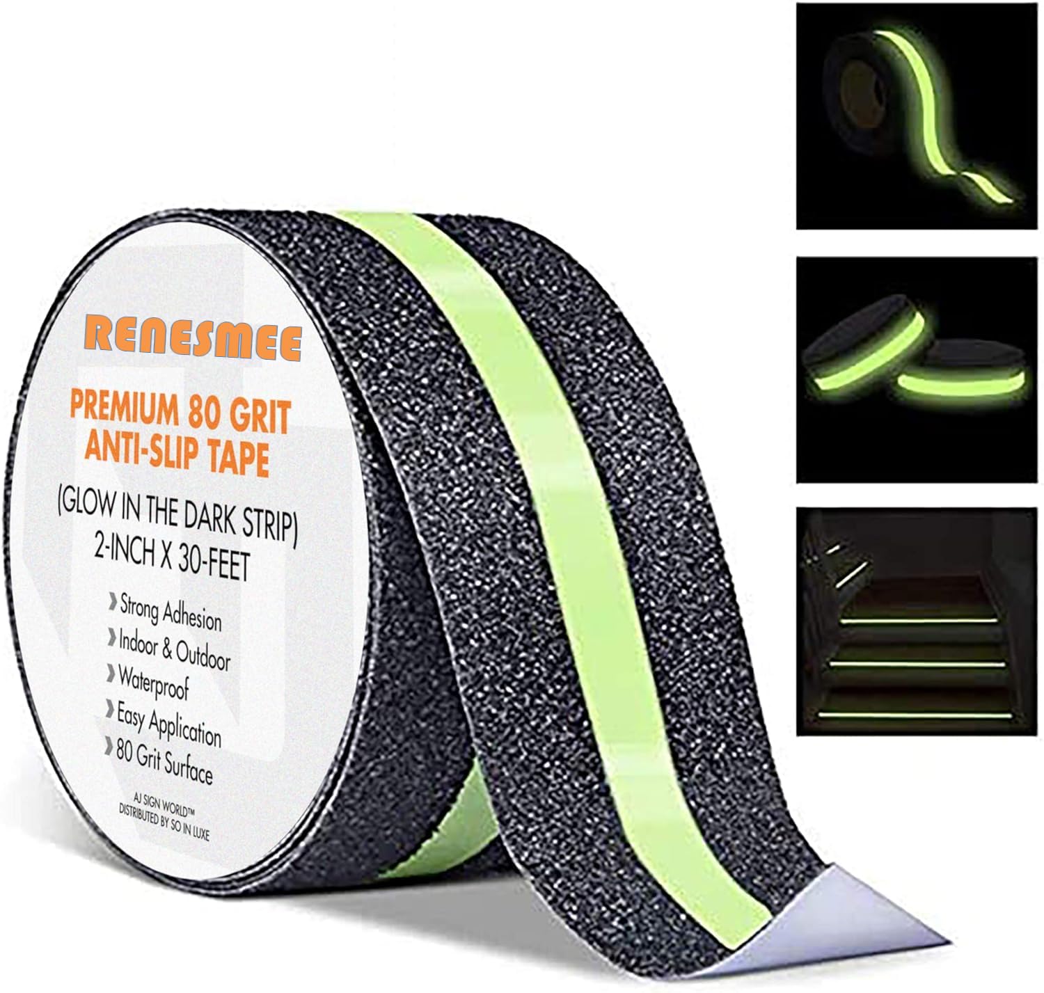 See full amazon price history chart for Renesmee Grip Tape - Heavy Duty Anti Slip Tape for Stairs, Waterproof Safety Non Skid (16.4" Long and 2" Wide, Black with Glow in The Dark Strips) Renesmee Grip Tape - Heavy Duty Anti Slip Tape for Stairs, Waterproof Safety Non Skid (16.4" Long and 2" Wide, Black with Glow in The Dark Strips) (B0CJYKH5ZP) Amazon Price History, Amazon Price Tracker