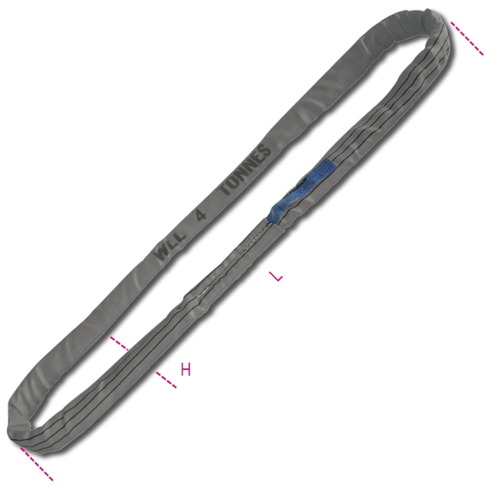 Beta 81770060 Model 8177 SV6 - L3 Round Sling, Grey, 4t High-tenacity, Polyester Belt, 3 m Length, 4000 kg