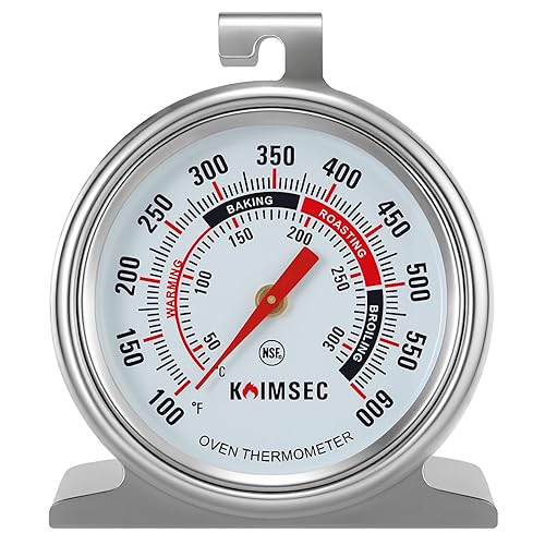 Termómetro de horno para medidor de temperatura, seguro para el interior de gas, electricidad, ahumador de parrilla, esfera analógica, termómetros