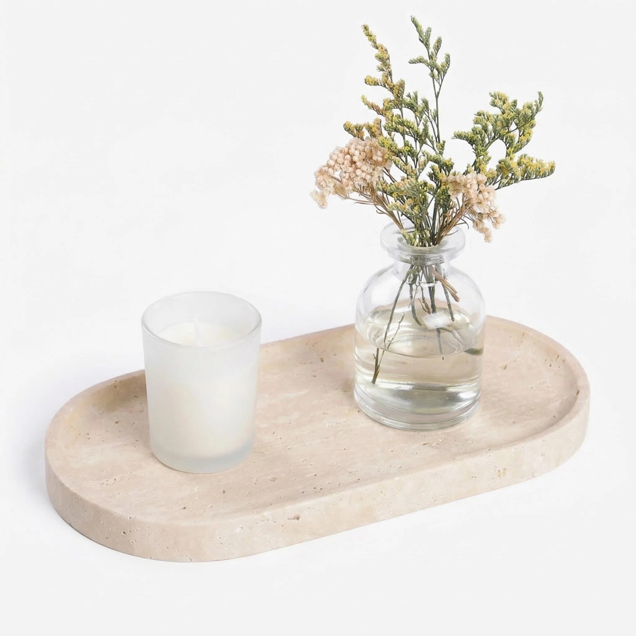 Beige Travertine Vanity Tray