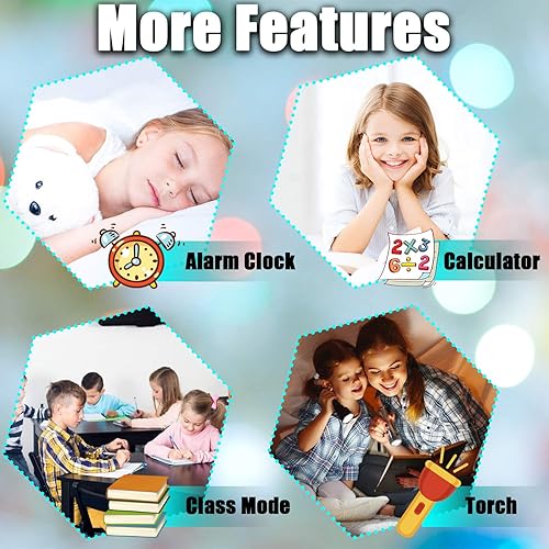 Miniatura 6 de PTHTECHUS Reloj inteligente de regalo para niños reloj inteligente para niños y niñas con SOS Help 7 juegos reproductor de música MP3 cámara HD