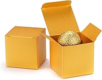 Vista 16 de Quotidian Blueberry - Cajas de regalo plegables de papel italiano perlado vintage con purpurina con tapas, 3 x 3 x 3 pulgadas