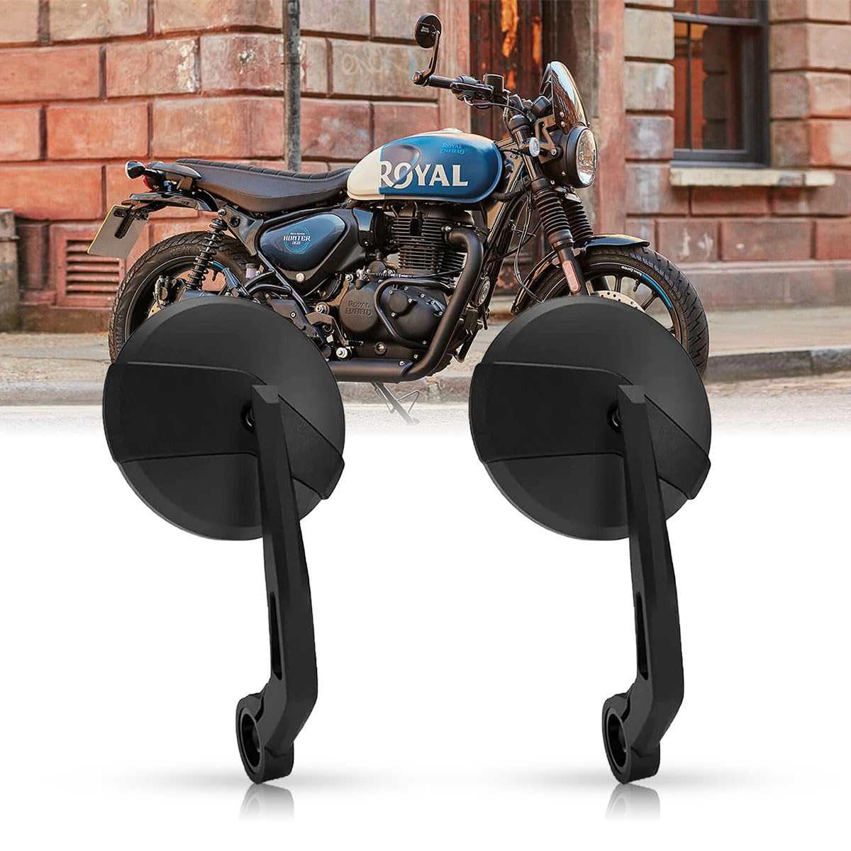 OTO2EYE Bike Rear View Side Handle Bar End Mirror | Round Convex Glass Mirror for Compatible for RE Reborn 350, Classic 350, Meteor 350, Hunter 350 (B0DCT1JLBR) Amazon Price History, Amazon Price Tracker