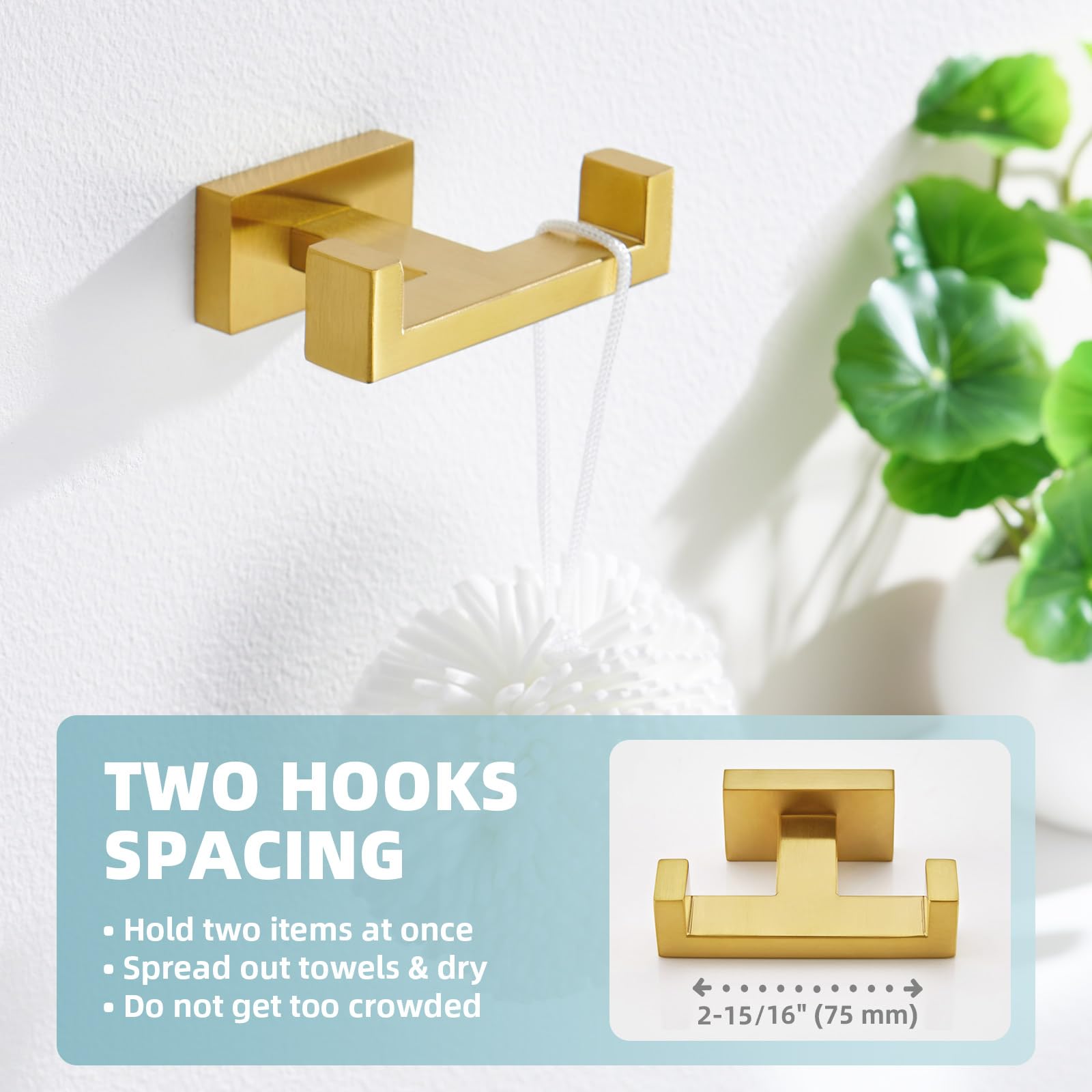 Suyar Brushed Gold Towel Hook, SUS 304 Stainless Steel Coat Robe Hook Bathroom Towel Holder For Wall C16 96b1d12e 3978 411a Adb3 3e0d1227161a.2a70f279c0ab977e673ac1ddf1c6953d