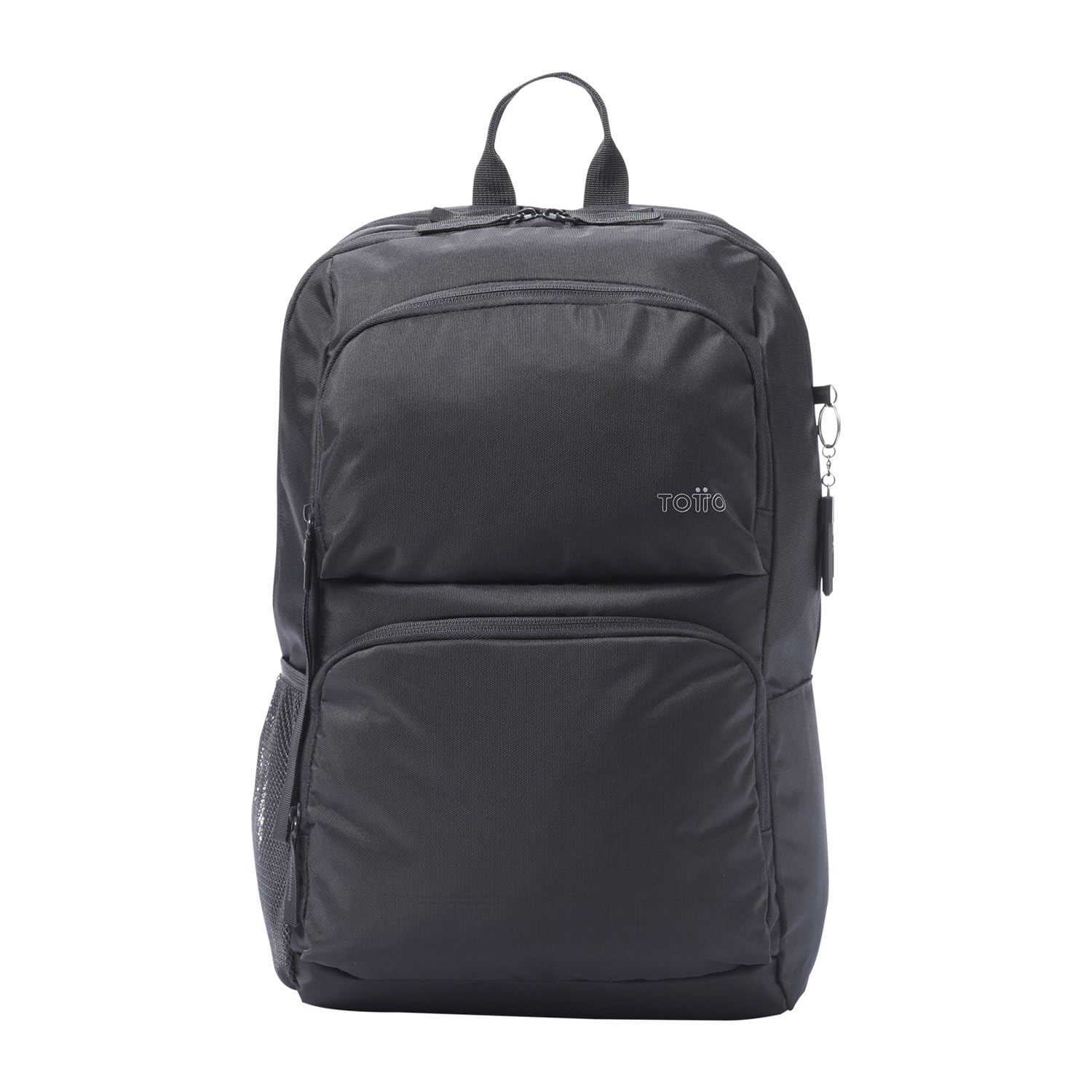 TOTTO - Mochila para Ordenador Portátil de 14 Pulgadas, Modelo Billy, Compartimento Principal y Bolsillos Delanteros, Bolsillo Botella, Correas Acolchadas y Ajustables, Color Gris Periscope