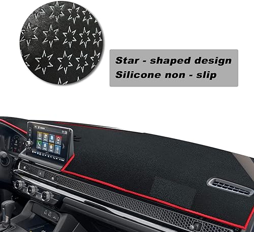 Miniatura 10 de PGTOPONE Cubierta de consola central negra de ajuste personalizado, protector de alfombrilla para salpicadero, cubierta de protección solar,