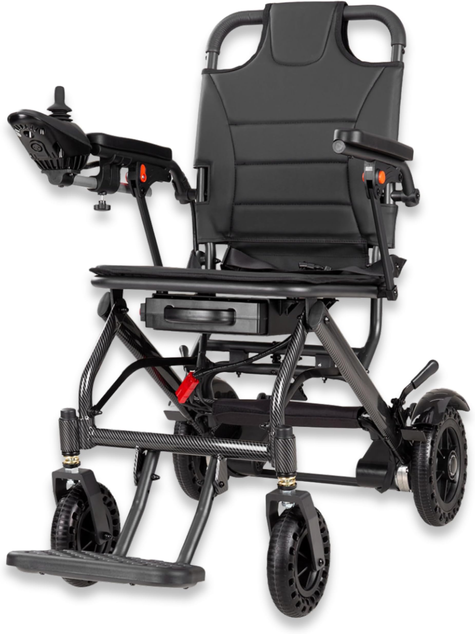 Lightweight Electric Wheelchair for Adults – Foldable Portable Design, Long-Range Motorized Power, Compact Intelligent Ultra-Light Stylish, Travel Friendly All Terrain Mobility Chair