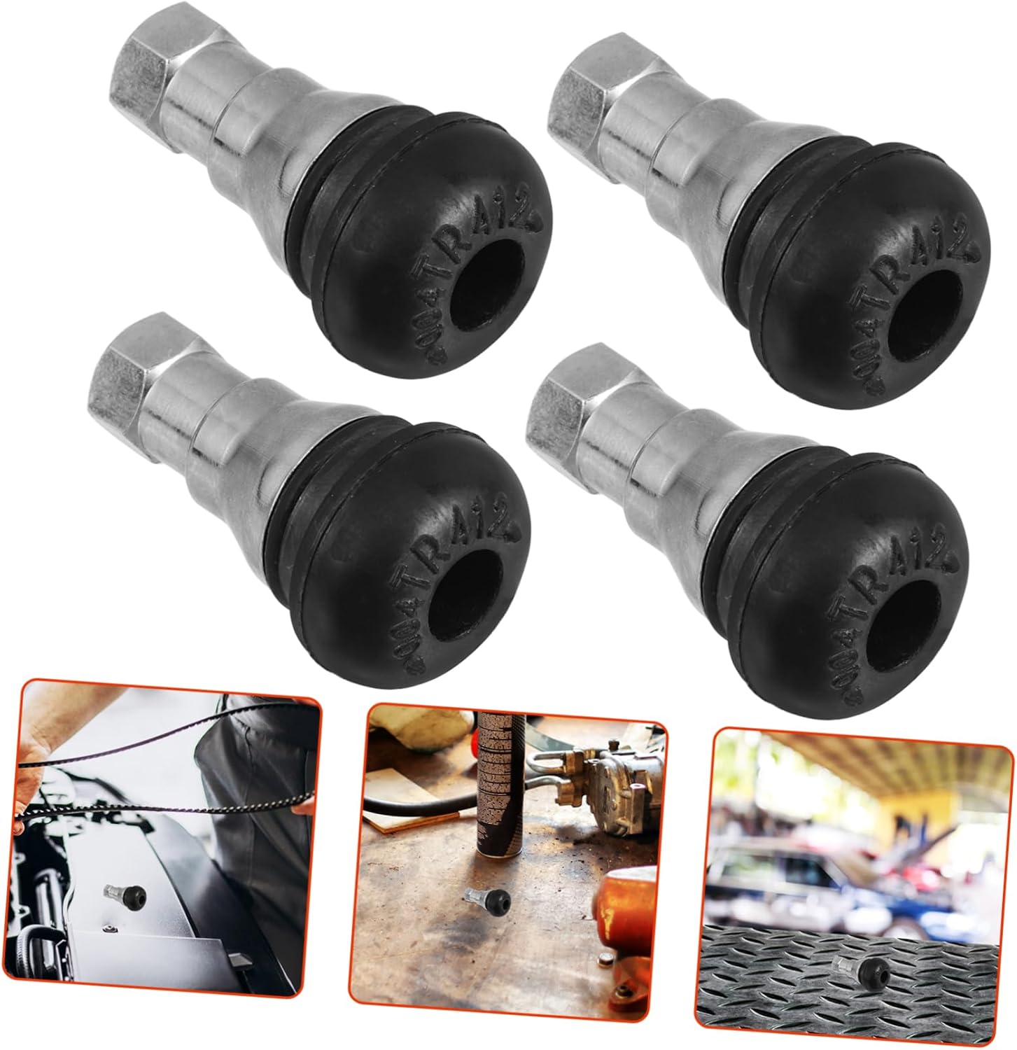 6Pcs Tire Valve Stems High Pressure Rubber Valves for Car and Truck Tires Durable Tire Repair Valve Tool