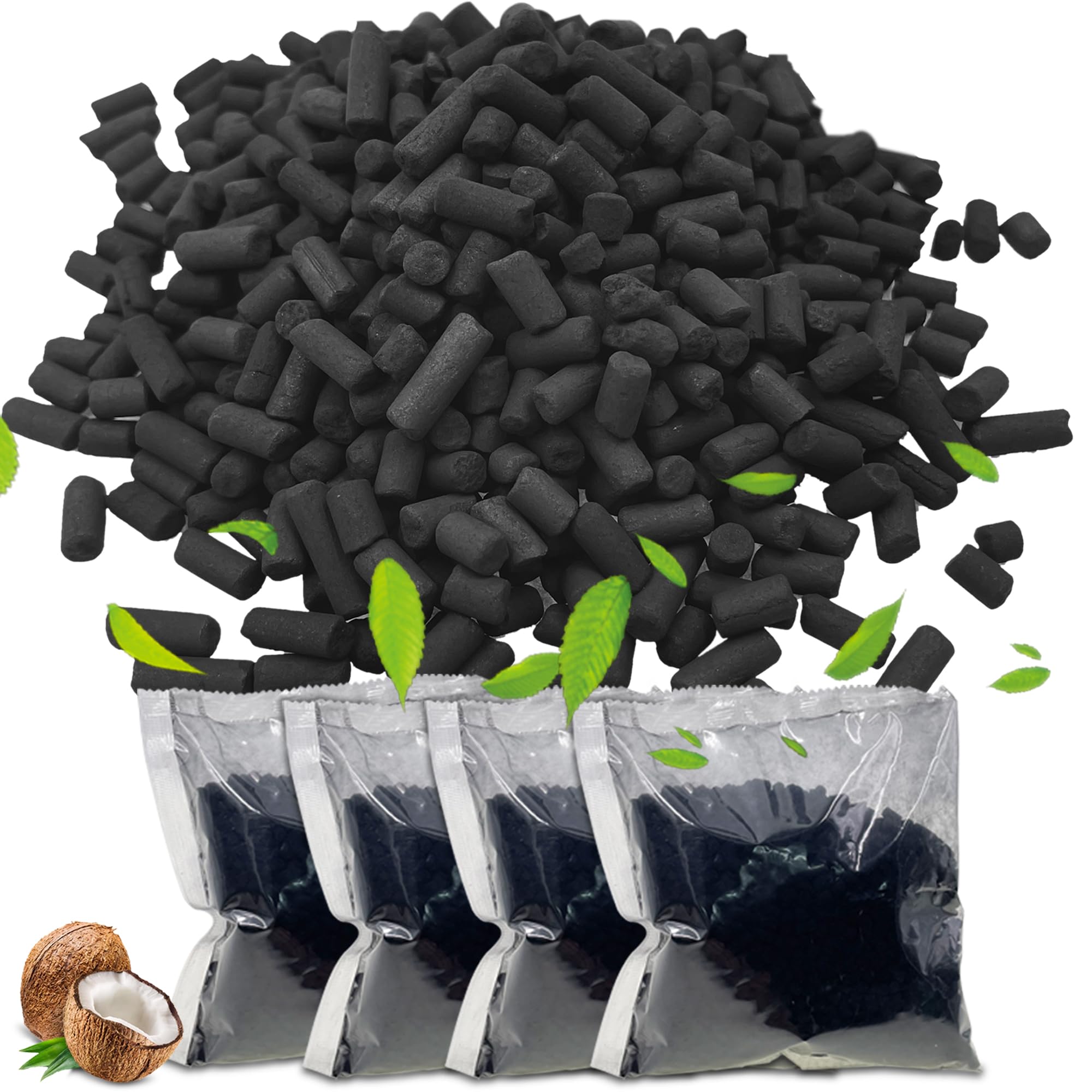 Lot de 4 recharges de filtres Absorbant Les odeurs pour composteur de Cuisine Intelligent Lomi - Filtres à Charbon Actif de Rechange compatibles avec Le bac à Compost électrique Lomi