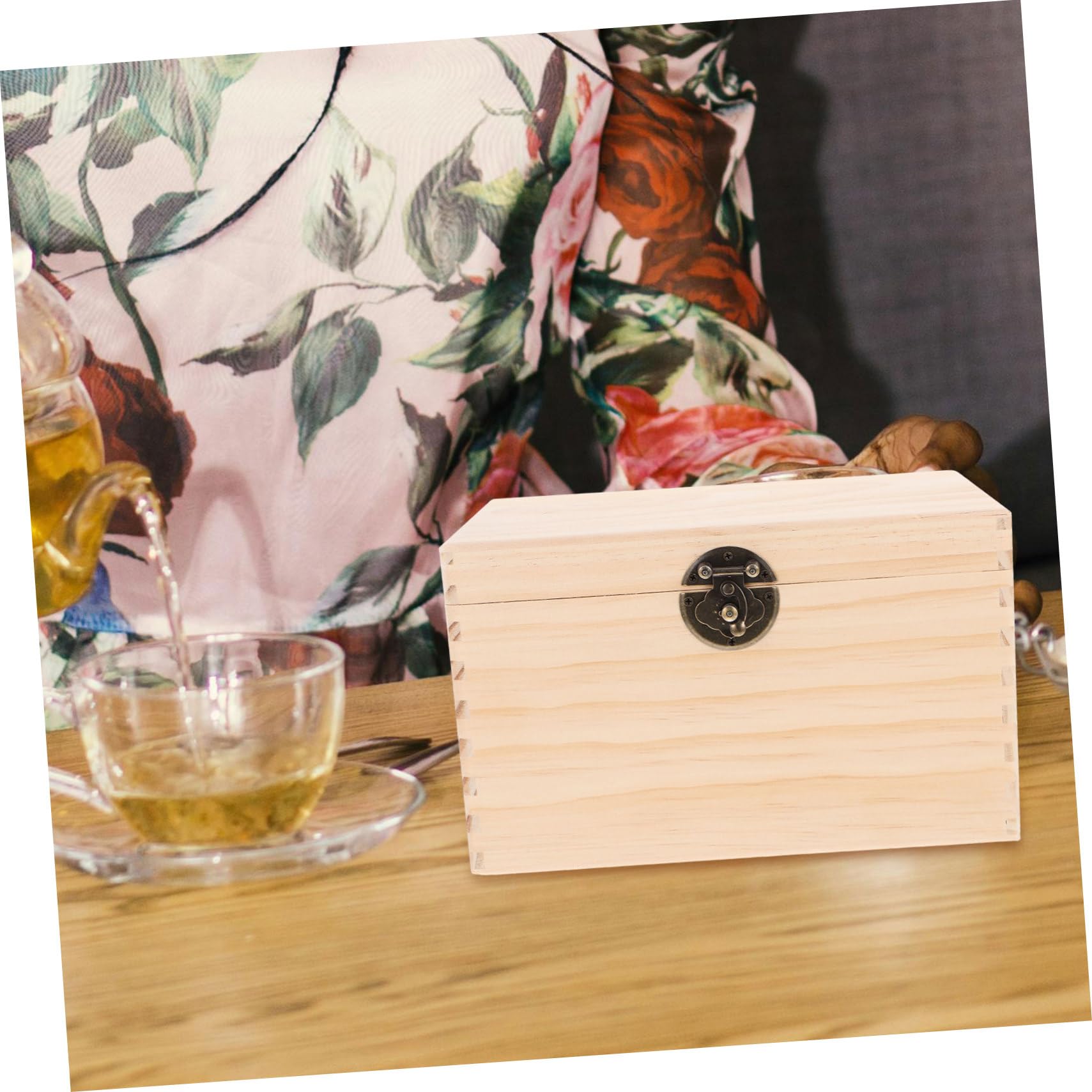 Caja de Madera para Hojas de Té 23, 5x15, 5x15, 5 Cm