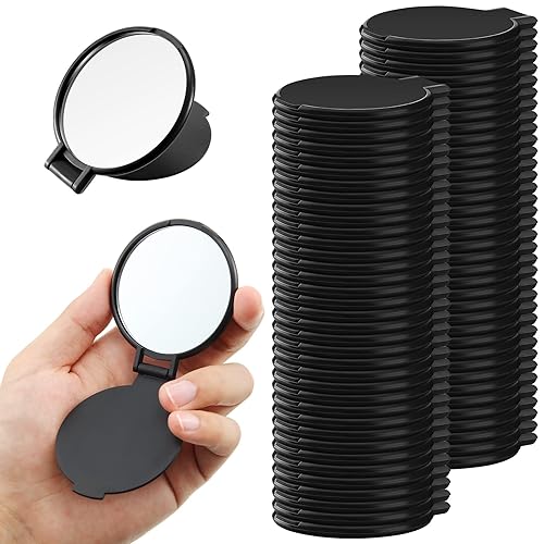 Yalikop 72 piezas de espejo compacto a granel, portátil, redondo, espejo de maquillaje, mini plegable para monedero, mujeres, viajes, uso diario,