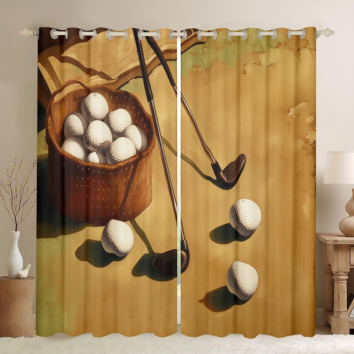 Rideaux rétro golf Manfei | Solution déco anti-reflet pour chambre d'enfants