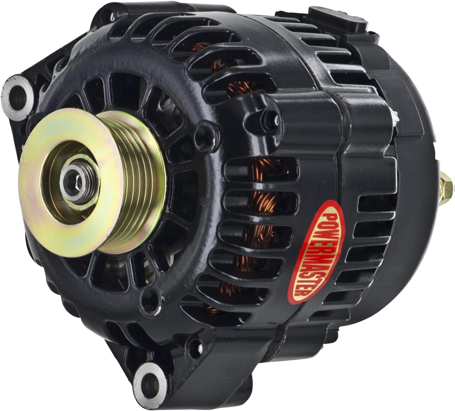 Powermaster - Alt GM AD230 Black 165A 6 grv Pulley 1-Wire or OE Hookup