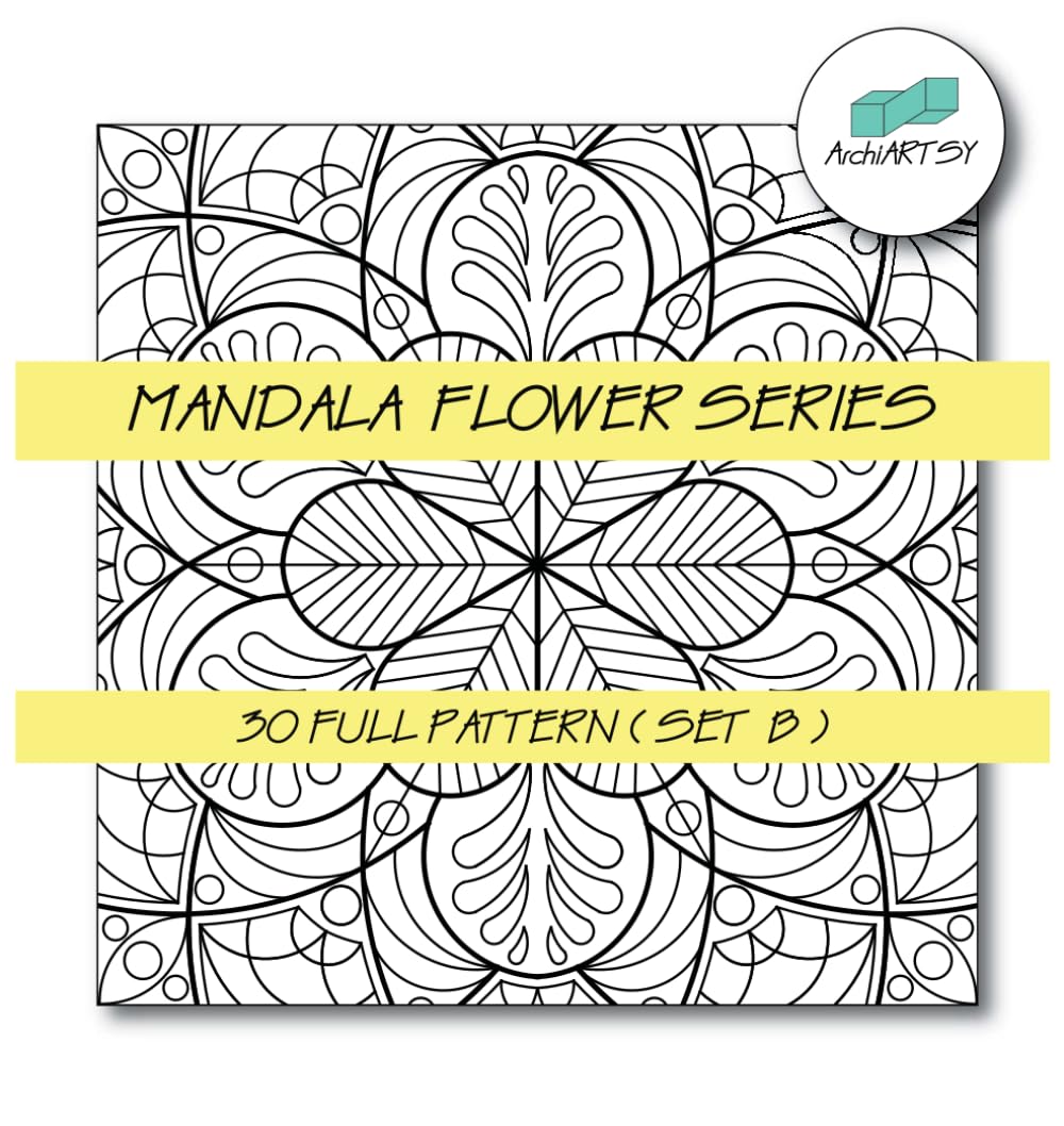 MANDALA COLORING BOOK - 30 FULL PAGE B