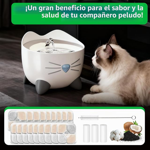 Foto 7 de 7 de YeeQo 18 Filtros Fuente Gatos y 3 Mangueras para Catit Pixi (2,5L)