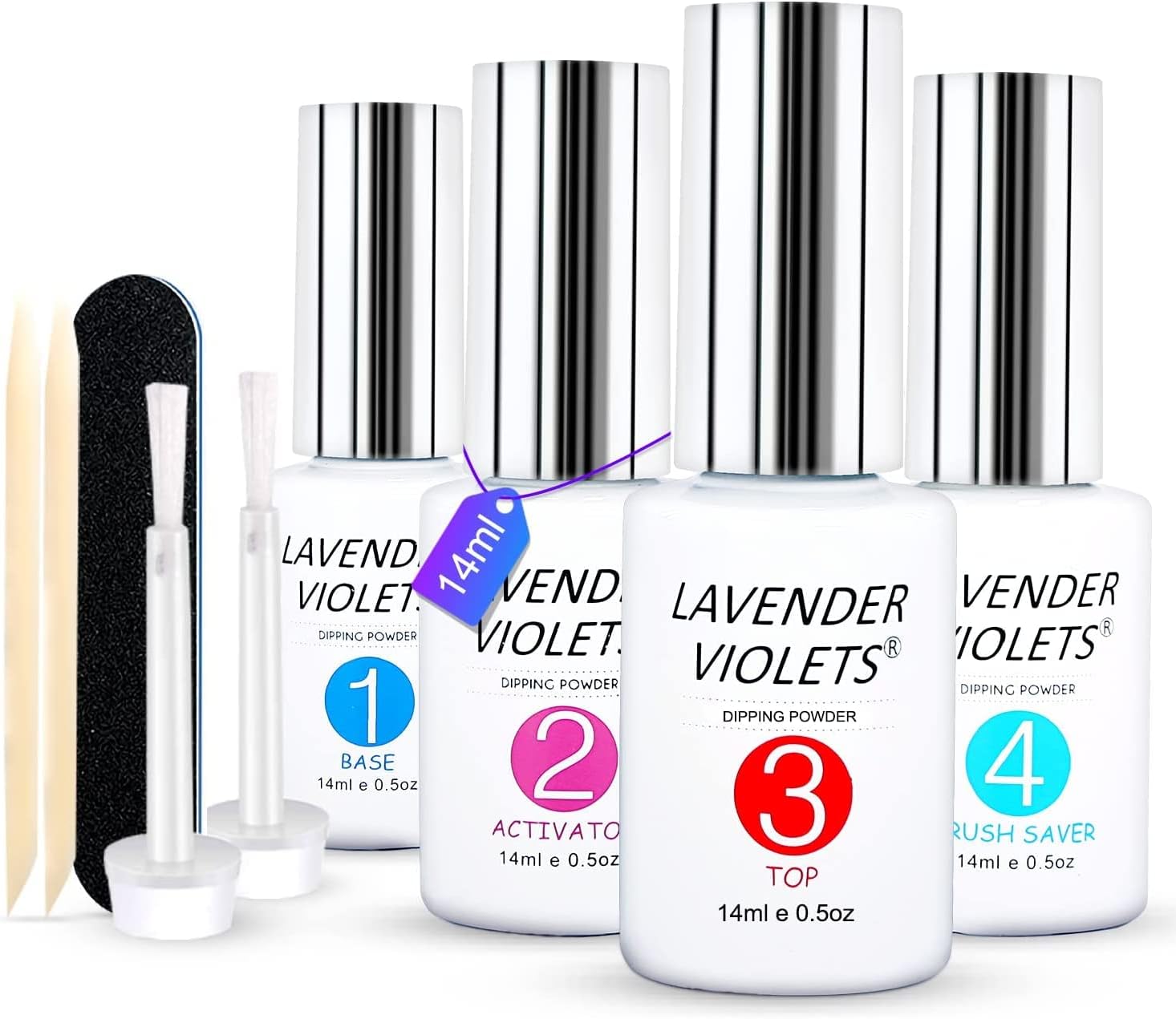 Lavender Violets Acrylic Dipping Powder System Essentials Kit 14ml Big