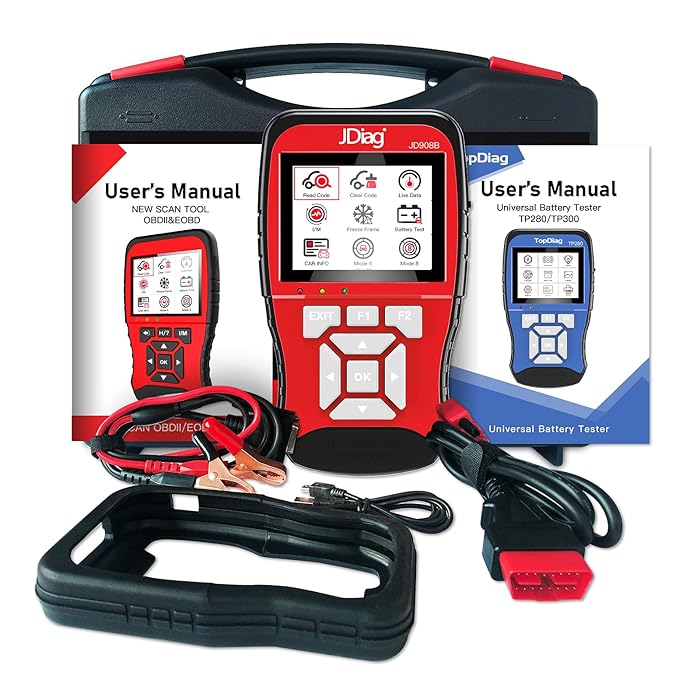 Buy JDiag JD908B OBD2 Scanner Car Battery r & Car code reader Battery