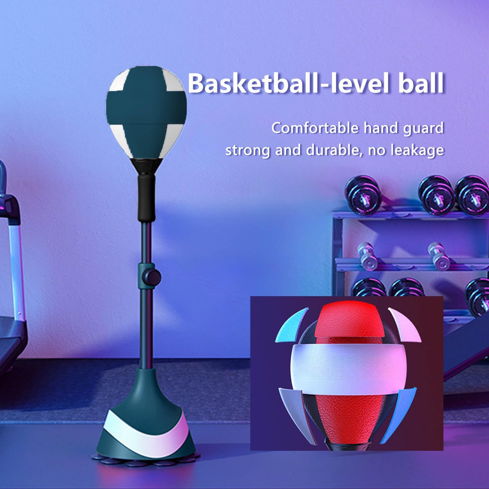 Punching Ball Boxe Adulti Palla di Reazione da Boxe Palla Palla di Boxe con Base Ventosa Fissa E Riempibile con Sabbia Boxe Sacco Supporto per Adulti Migliorare La velocità di Reazione(Verde)