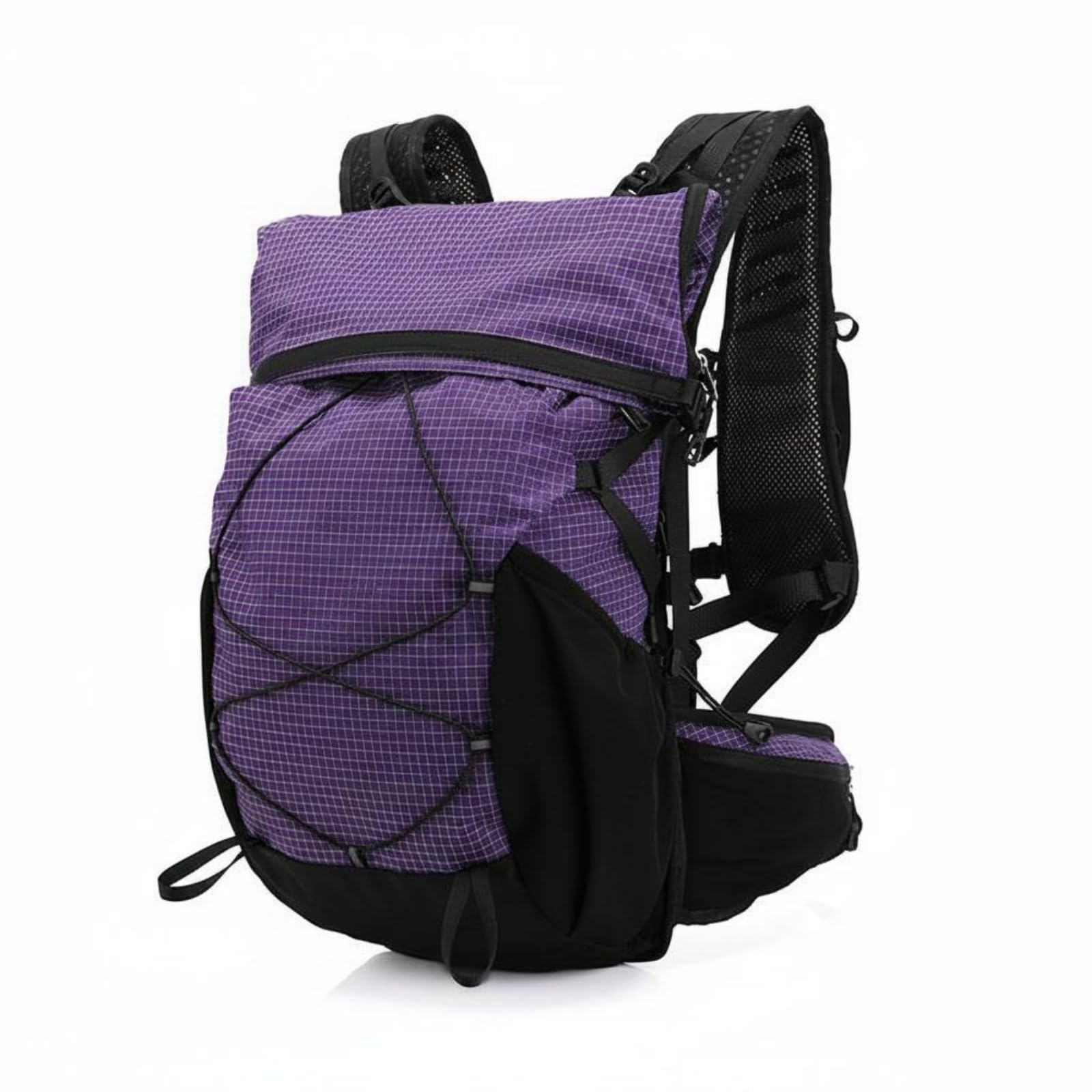 Lightweight Hiking Pack Survival Whistle Waterproof Backpack Multiple Pockets Lightweight Rucksack for Mountain Climbing, Cycling, Running, Purple | Sporting Goods | Outdoor Sports-image-3