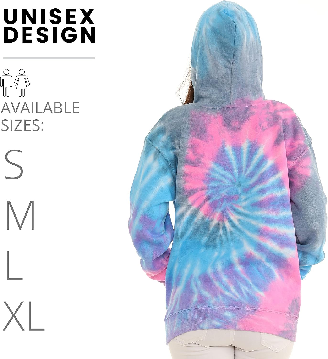 Pure Essence Tie Dye Sweatpants, Long Sleeve T-Shirts, Hoodies, and Crew Neck Sweatshirts (Sizes S, M, L, XL).