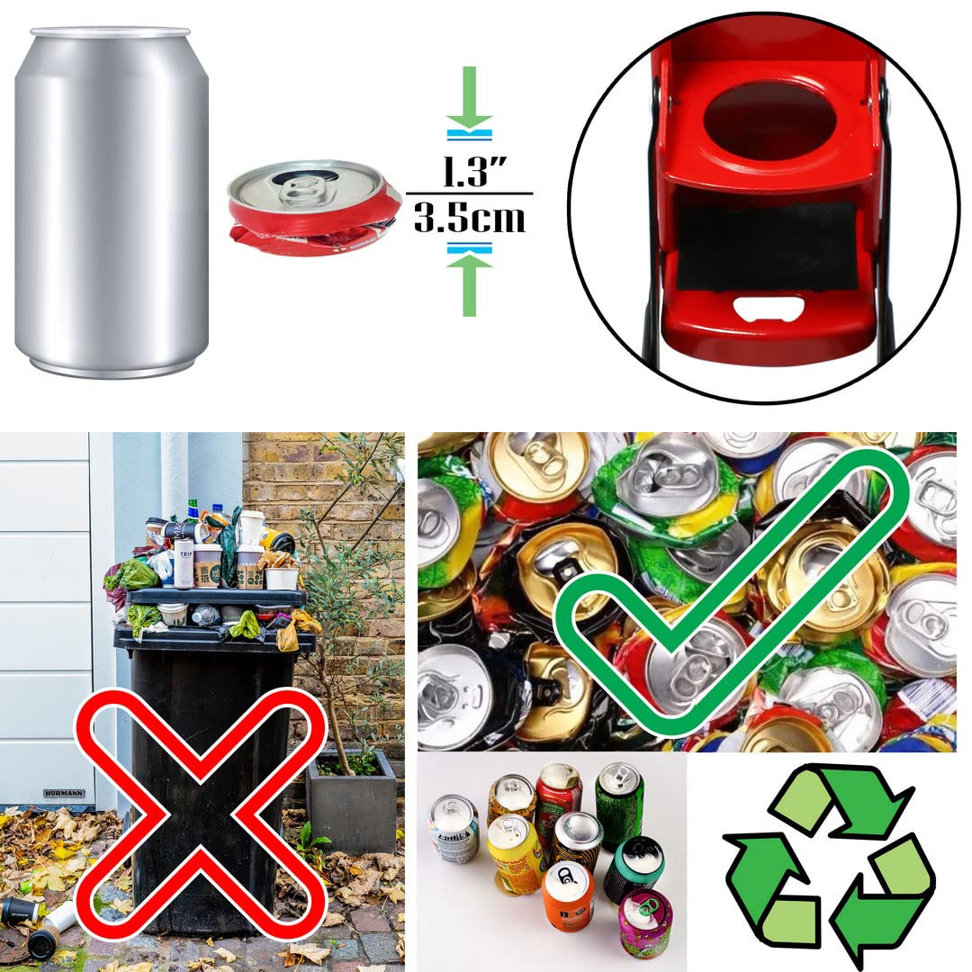 GOTOTOP Broyeur De Canettes En Aluminium Broyeur De Canettes Mural En Métal Solide Avec Poignée