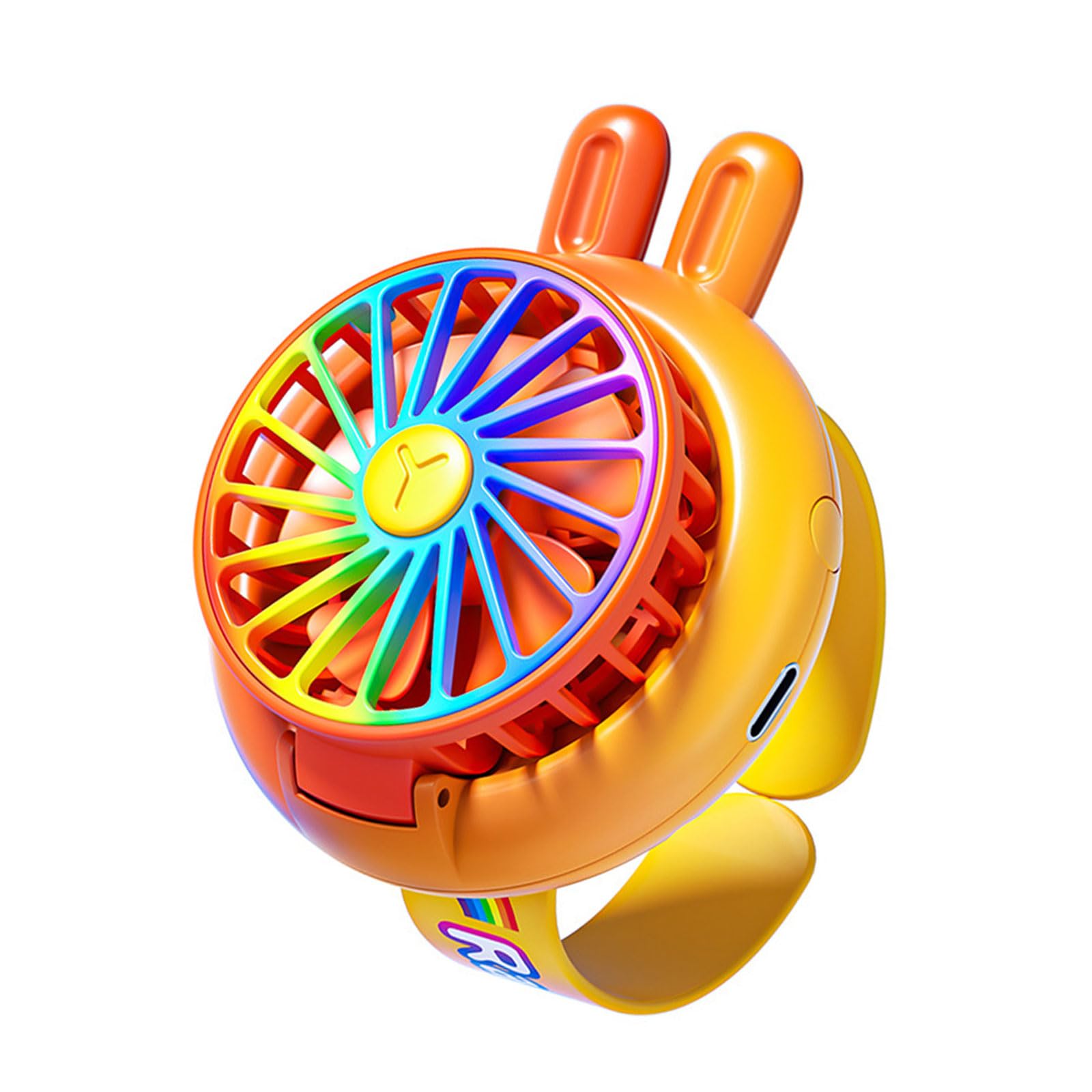 Kaeltsyn Wristband Fan for Kids 3 Wind Modes Safe ABS Build Perfect for School and Travel Desk and Wrist Use Fan