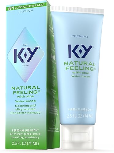 Miniatura 16 de K-Y Sensación natural con aloe, lubricante a base de agua para sexo, juguete sexual y lubricante anal, lubricante personal no pegajoso, apto para