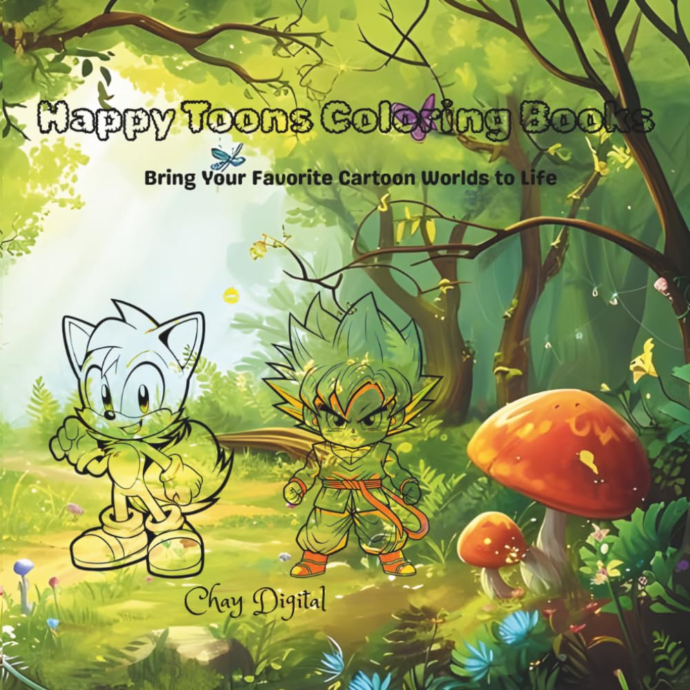 Happy Toons Coloring Books: Bring Your Favorite Cartoon Worlds to Life