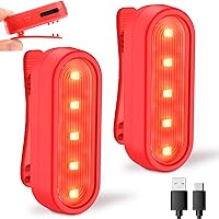 Vista 8 de Luces LED de seguridad para bicicleta, luz trasera de bicicleta rojo/verde, linterna de seguridad trasera de bicicleta, recargable por USB C, 4