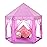 Monobeach Princess Tent Girls Large Playhouse Kids Castle Play Tent with Star Lights Gift Toy for Children Indoor and Outdoor Games, 55\'\' x 53\'\' (DxH) (Purple)