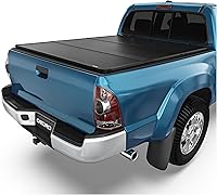 Vista 11 de oEdRo Cubierta Tonneau suave de triple pliegue para caja de camioneta en la parte superior compatible con Toyota Tacoma 2016-2023 con cama de 6