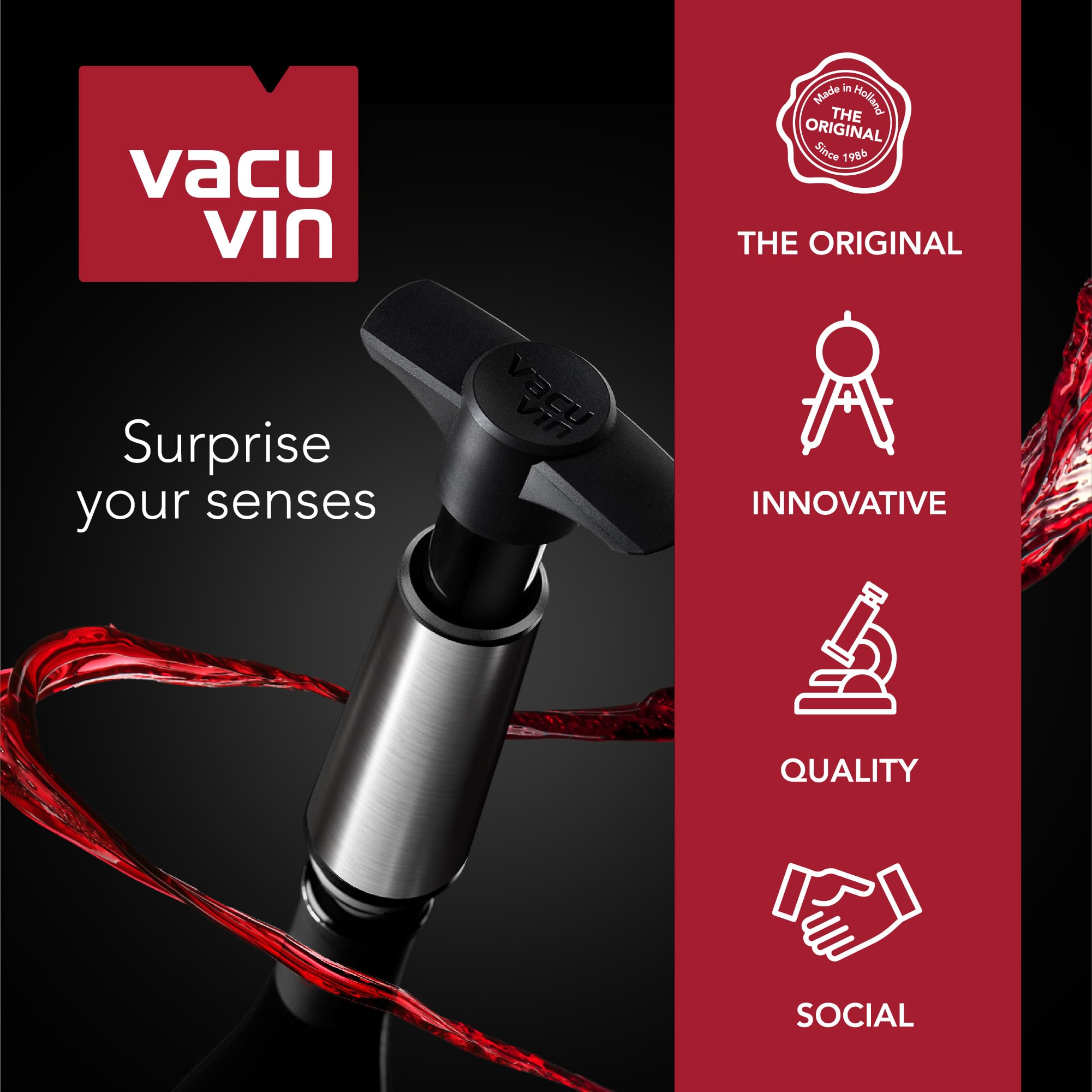 Vacu Vin Kokteyl seti – 3 parçalı bar kutusu başlangıç kiti – Muddler, jigger & tarif kılavuzu dahil – kompakt ev barmenliği seti – kolay kokteyl hazırlama seti ve hediye fikri