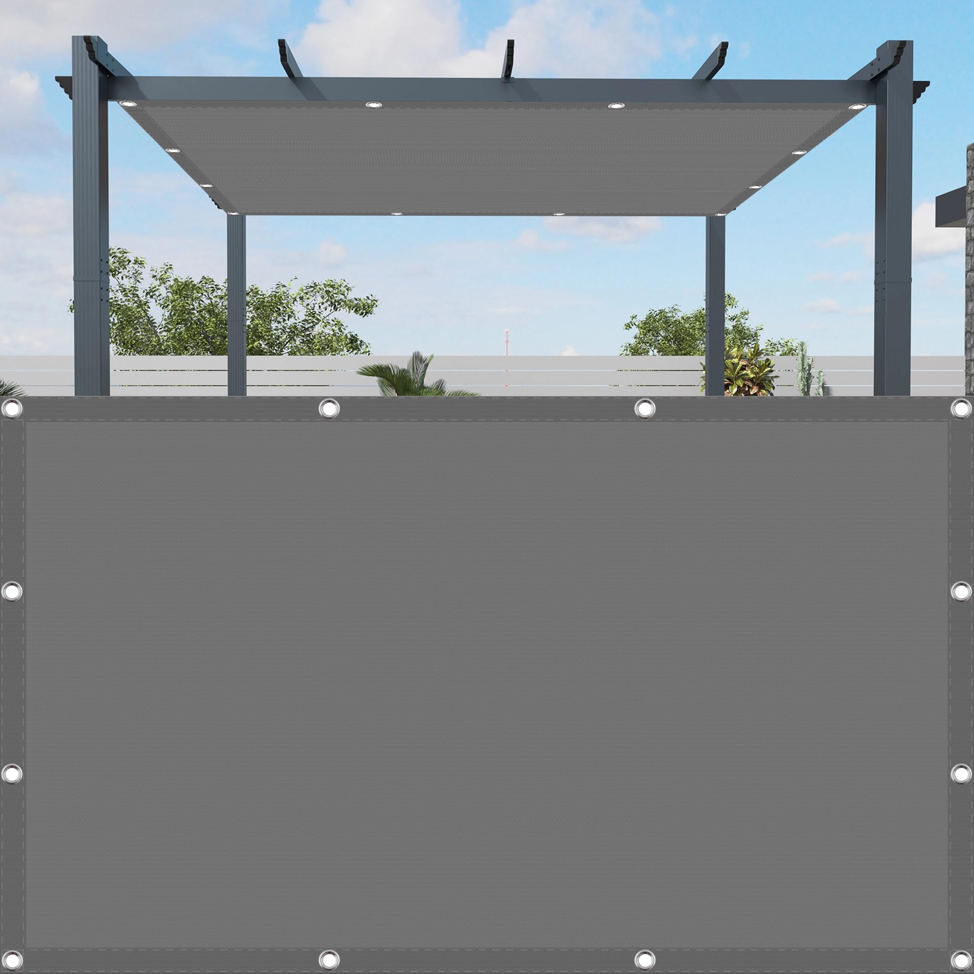 Voile d'ombrage extérieur 1.3x2.2m pour créer un coin d'ombre frais sur votre balcon