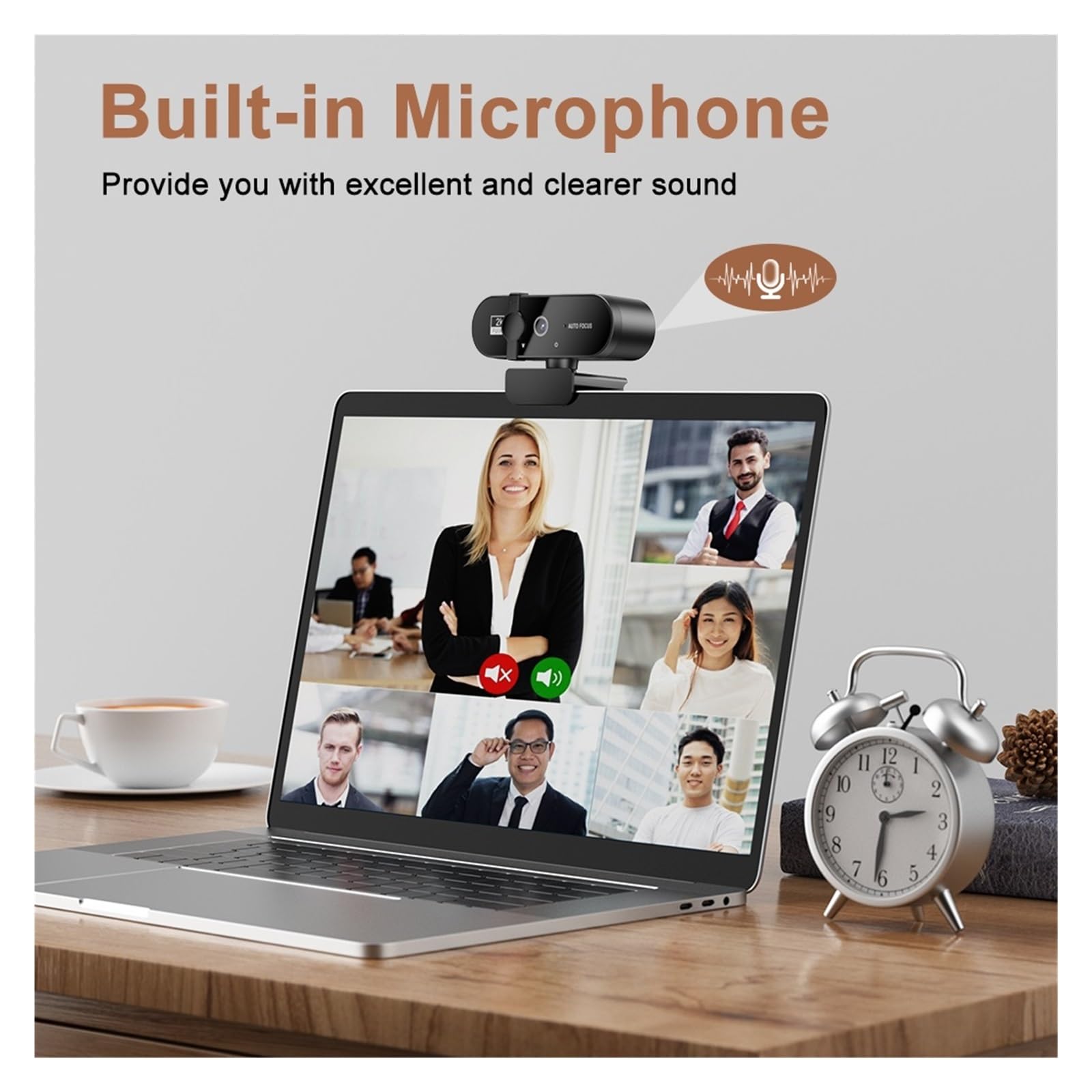 Cámara Web, Webcam 4K 1080P Mini cámara 2K Full HD Webcam con micrófono 15-30fps USB Web CAM for PC Laptop Video Shooting Camera(4K)