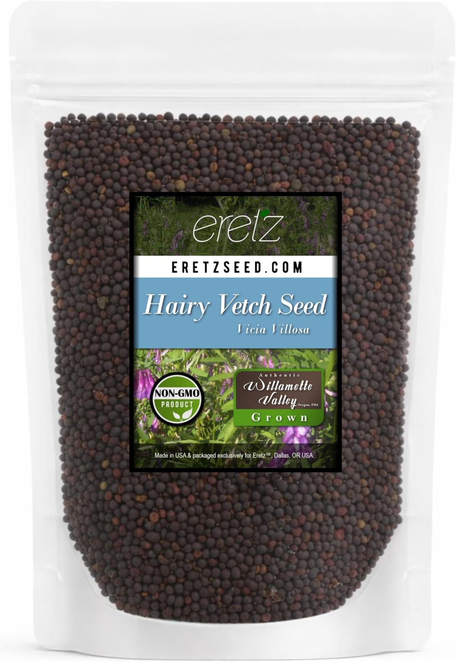 Hairy Vetch Legume Seed by Eretz - Willamette Valley, Oregon Grown (1lb)