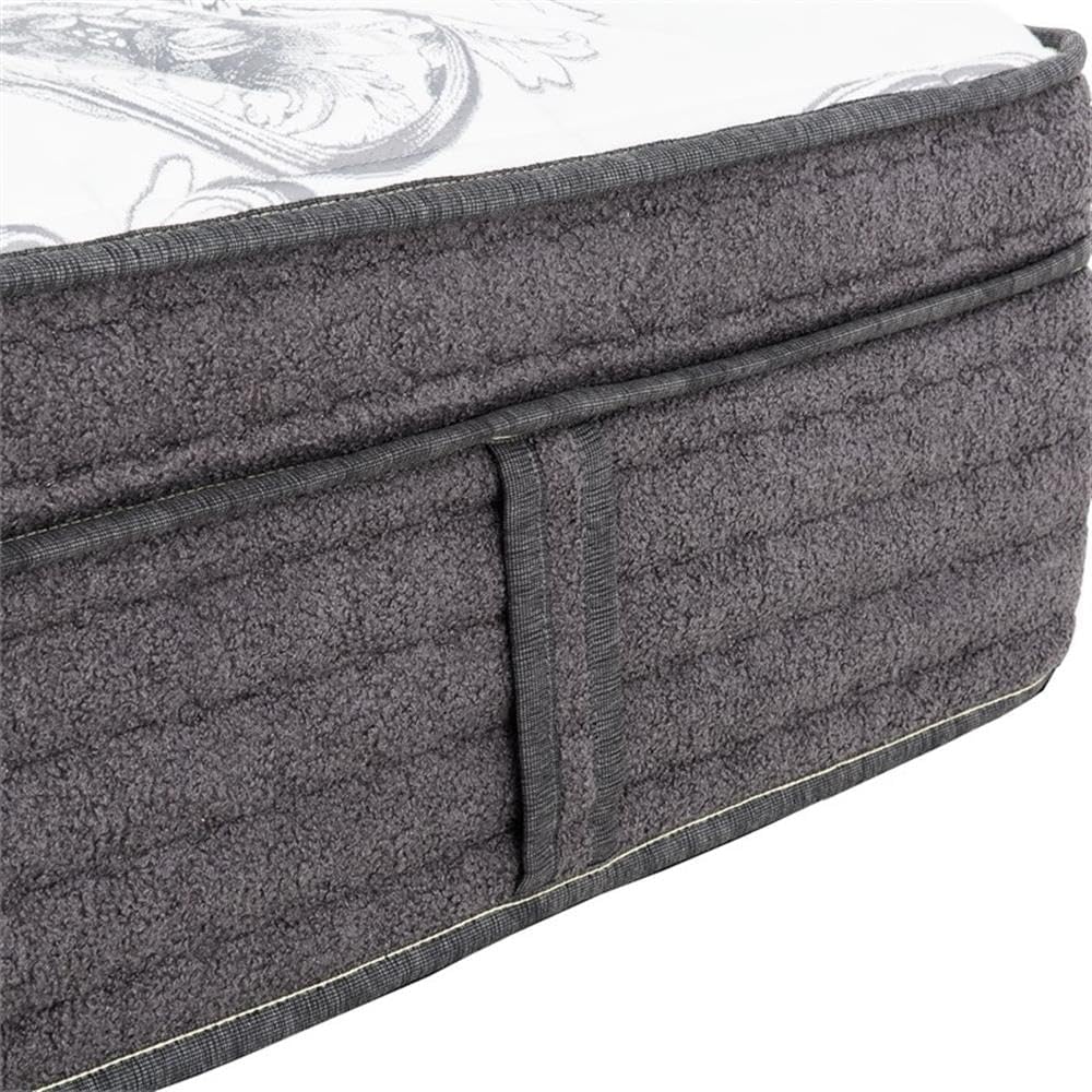 Pemberly Row 15-Inch Cal King Euro Top Hybrid Mattress, Medium Firm, Gel Foam Layers, Zoned Pocket Coils, Reinforced Edge, Cooling Knit Cover, Floral Pattern, Comfortable Bedroom Sleep Surface