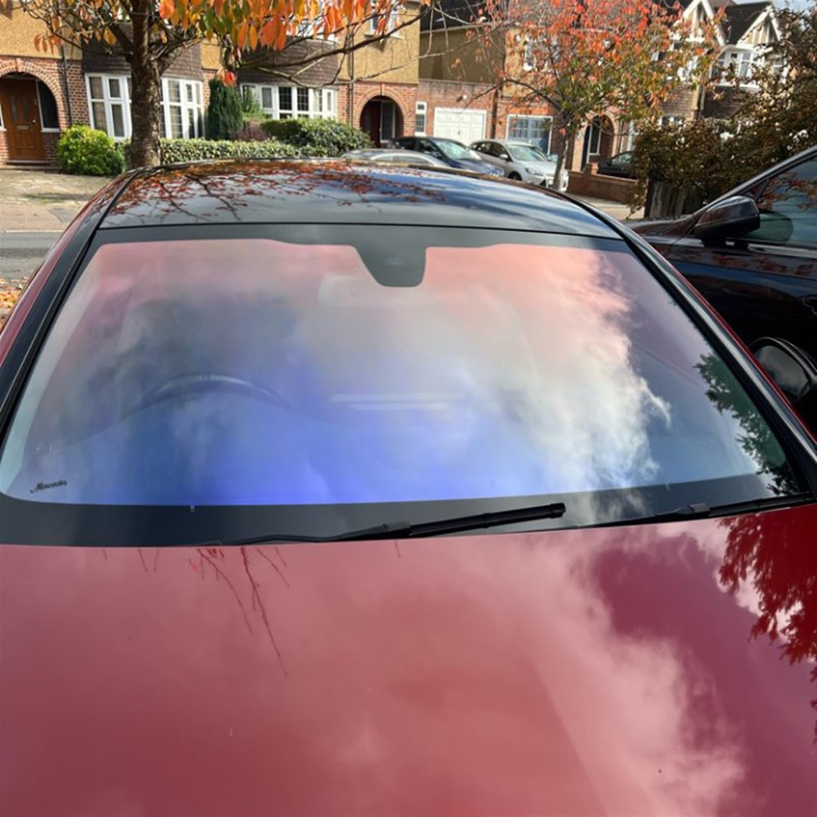 Auto Schutz Carbon Folie, 0,9MX 3.0M, Windschutzscheiben-Folien, Auto-Front-Heckscheiben-Tönung, Windschutzscheiben-Schutz, Solar-Tönungsfolie, UV-Block(90x300cm)