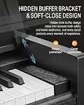 Donner DDP-90 Pro Digital Piano 88 Key Weighted Keyboard, Electric Piano Keyboard Full Size with Folding Cover, Three Pedals, Wireless MIDI Audio, 238 Tones, Gifts for Women Girls Beginners, Black