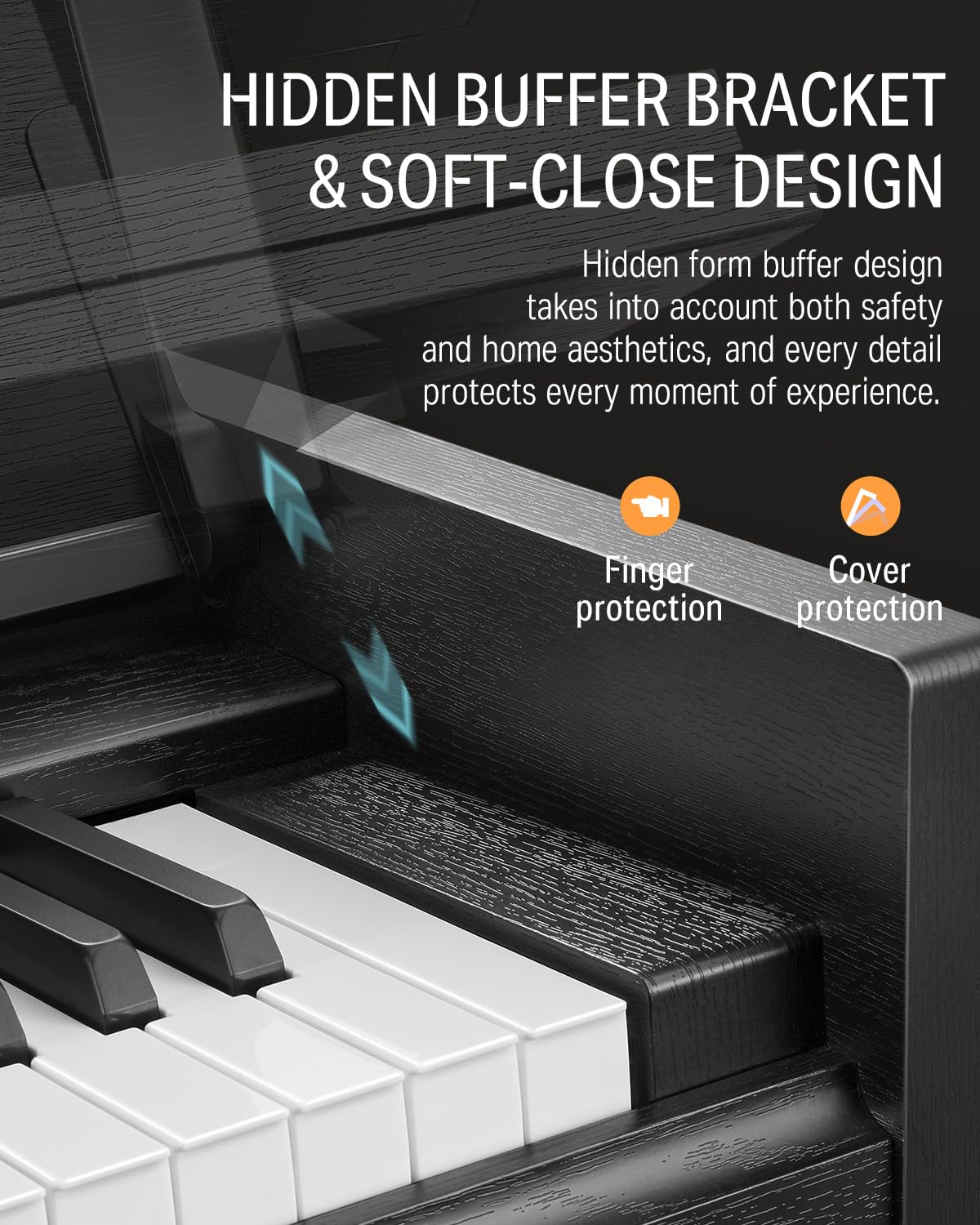 Donner DDP-90 Digital Piano, 88 Key Weighted Piano Keyboard for Beginner/Professional W/Three Pedals, Supports U-disk Music Playing, PC/Tablet/Cell Phone Connecting, Audio In/Output