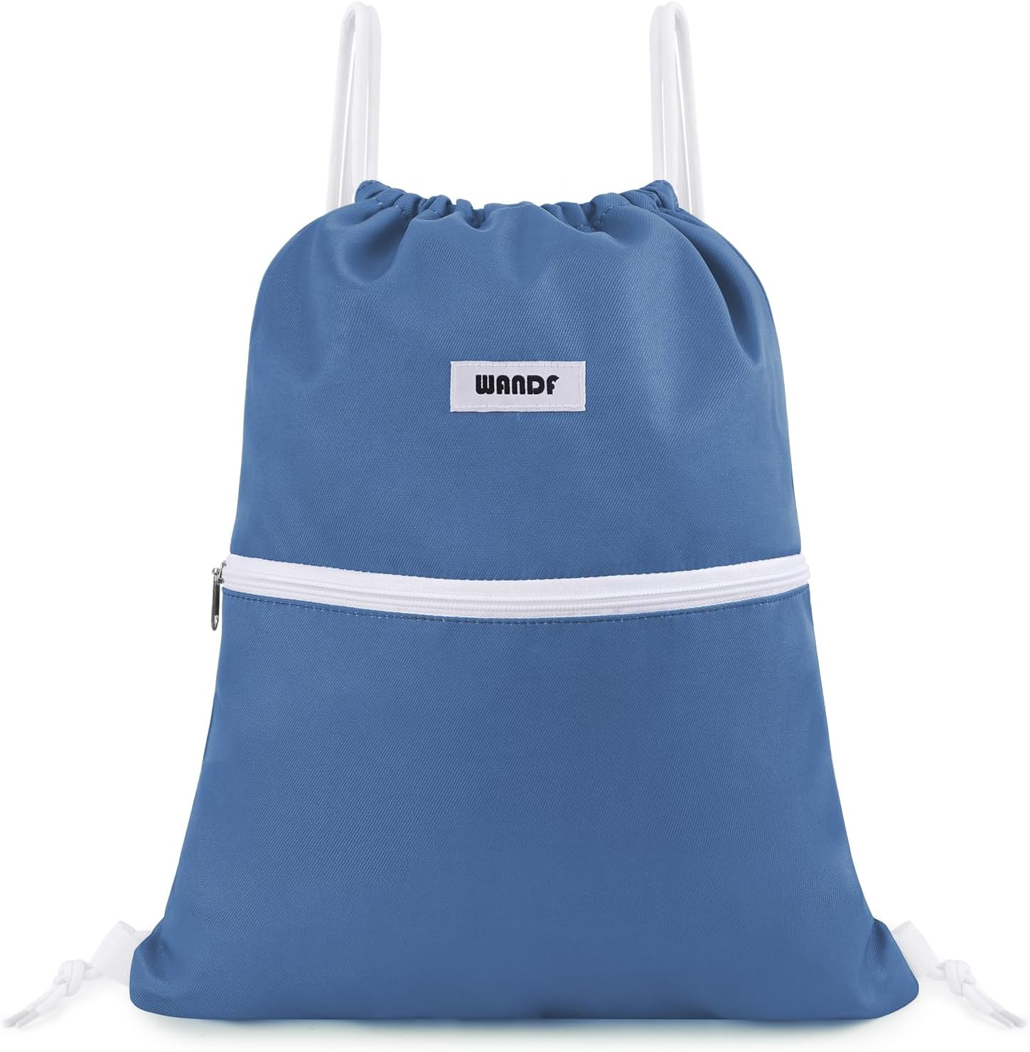 WANDF Drawstring Backpack String Bag Sackpack Cinch Water Resistant Nylon for Gym Shopping Sport Yoga